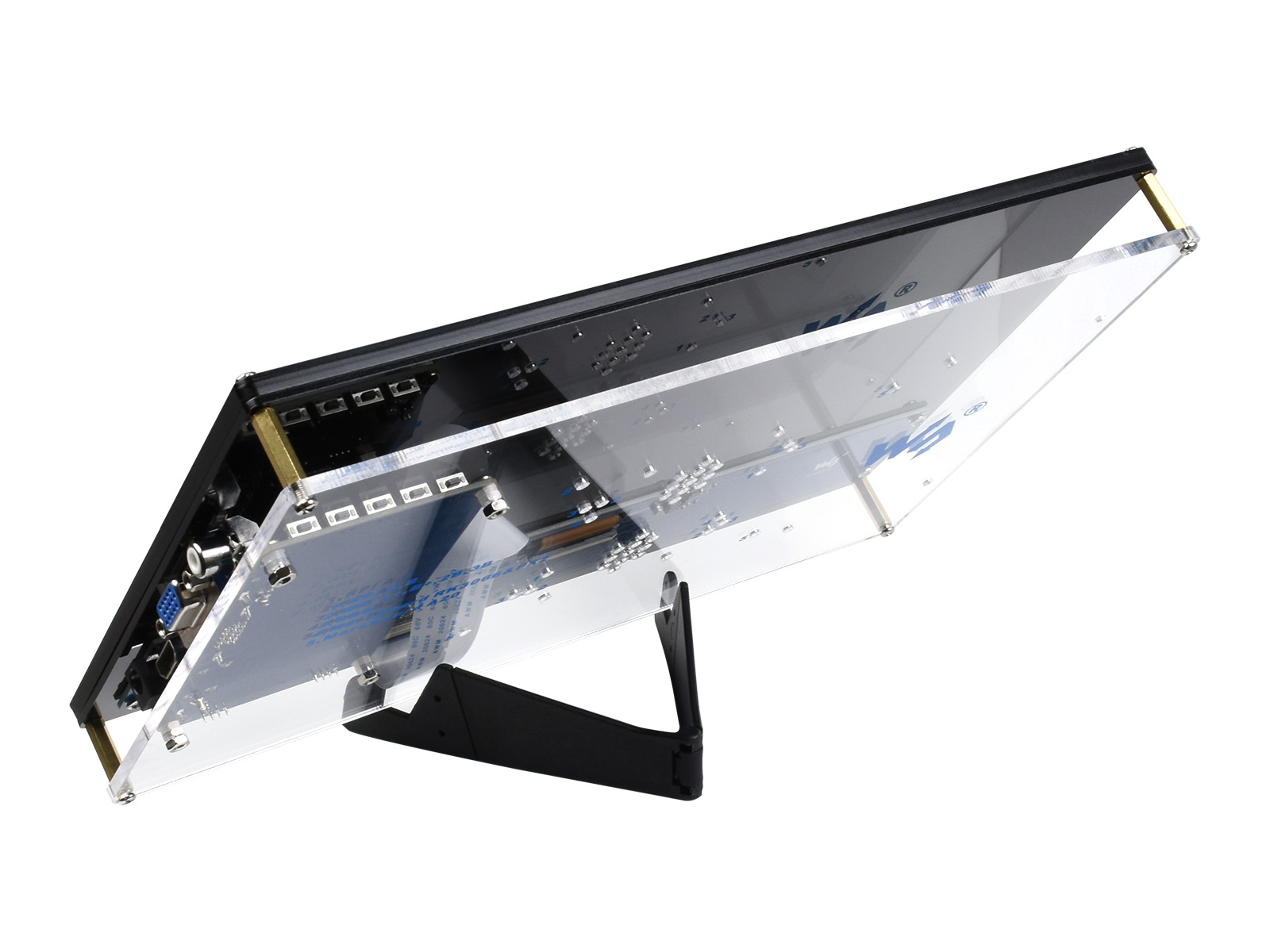 10,1-Zoll kapazitiver Touchscreen-LCD (F) mit Gehäuse, 1024×600, HDMI, Unterstützung verschiedener Systeme & Geräte