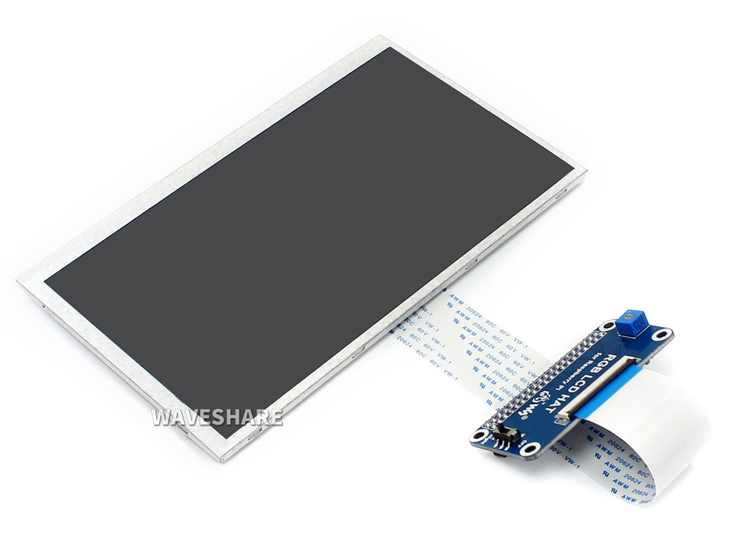 7-Zoll-Display für Raspberry Pi, 1024×600, DPI-Schnittstelle, IPS, ohne Touch