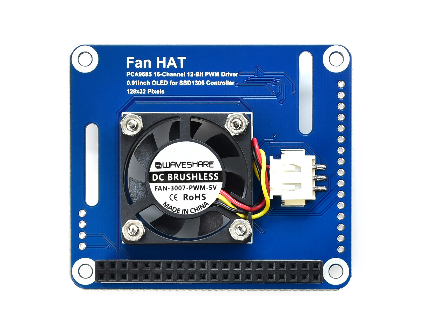 PWM-gesteuerter Lüfter-HAT für Raspberry Pi, I2C, Temperaturüberwachung