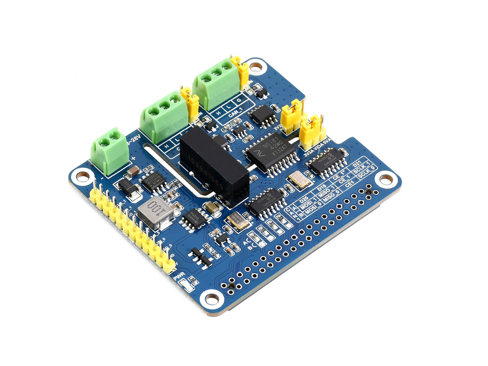 2-Kanal isoliertes CAN FD-Erweiterungs-HAT für Raspberry Pi, mit mehreren Schutzfunktionen