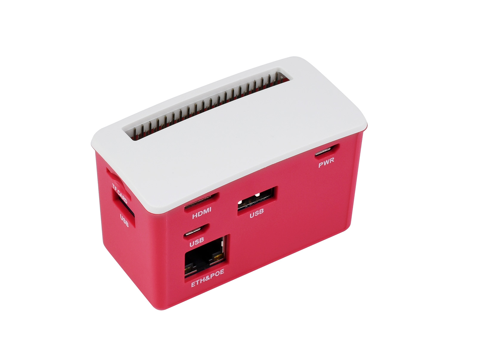 PoE Ethernet / USB-HUB-BOX für Raspberry Pi Zero Serie, 3x USB 2.0, 802.3af-konform