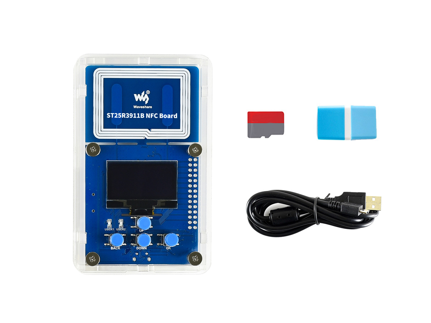 ST25R3911B NFC-Evaluierungsset, NFC-Lesegerät + TF-Karte + USB-Kabel