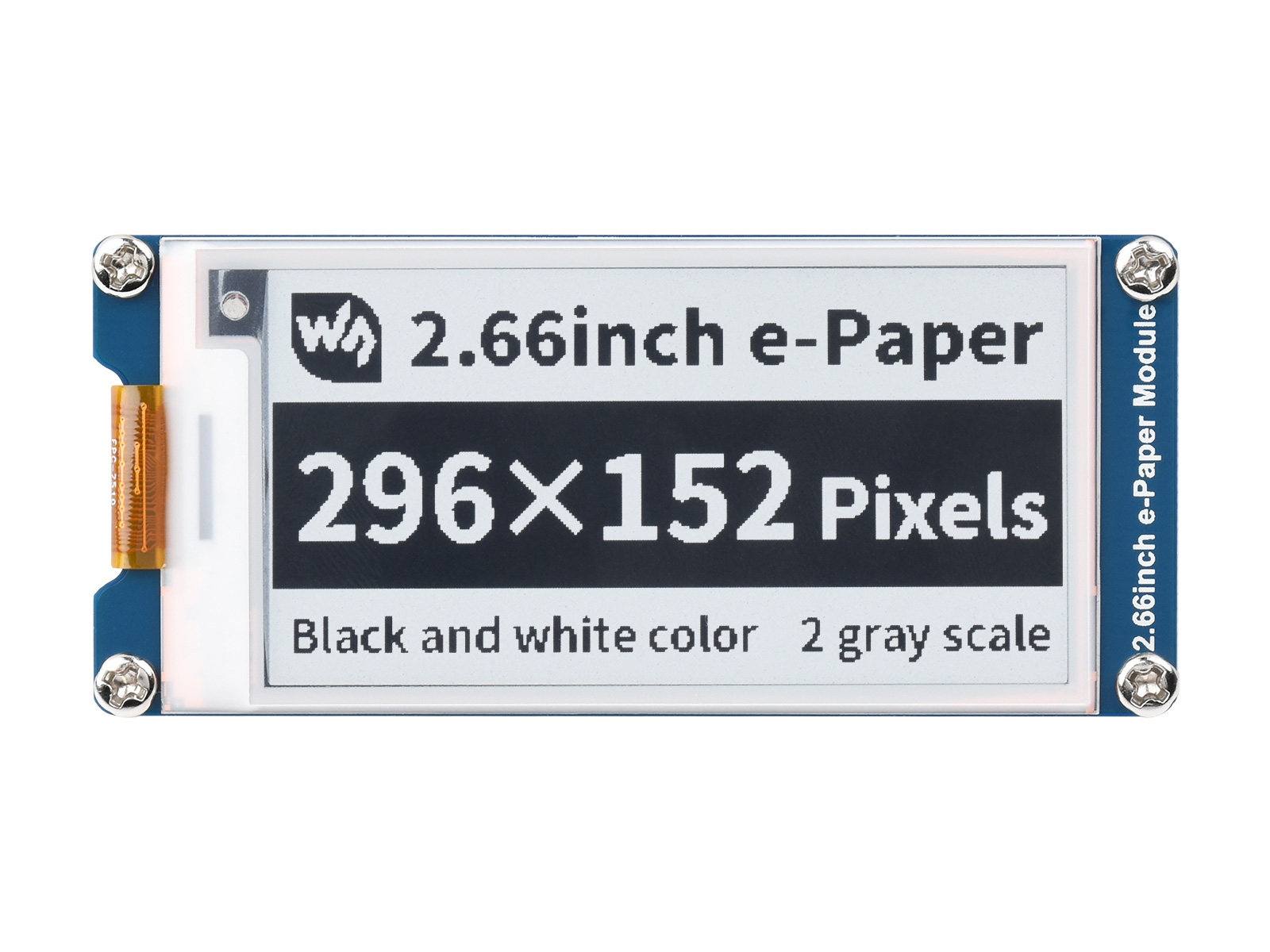 296×152, 2,66-Zoll E-Paper E-Ink-Displaymodul, Schwarz / Weiß