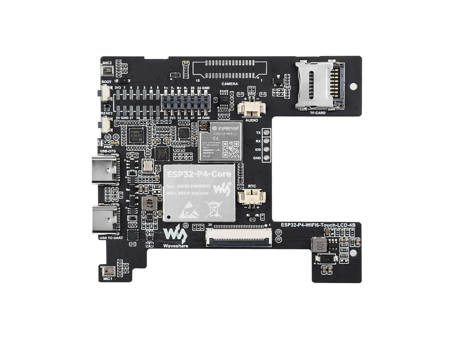 ESP32-P4-86-Panel-ETH-2RO Entwicklungsplatine, Ethernet, RS485 und 2-Kanal-Relais, 4 Zoll 720 × 720 Touchdisplay