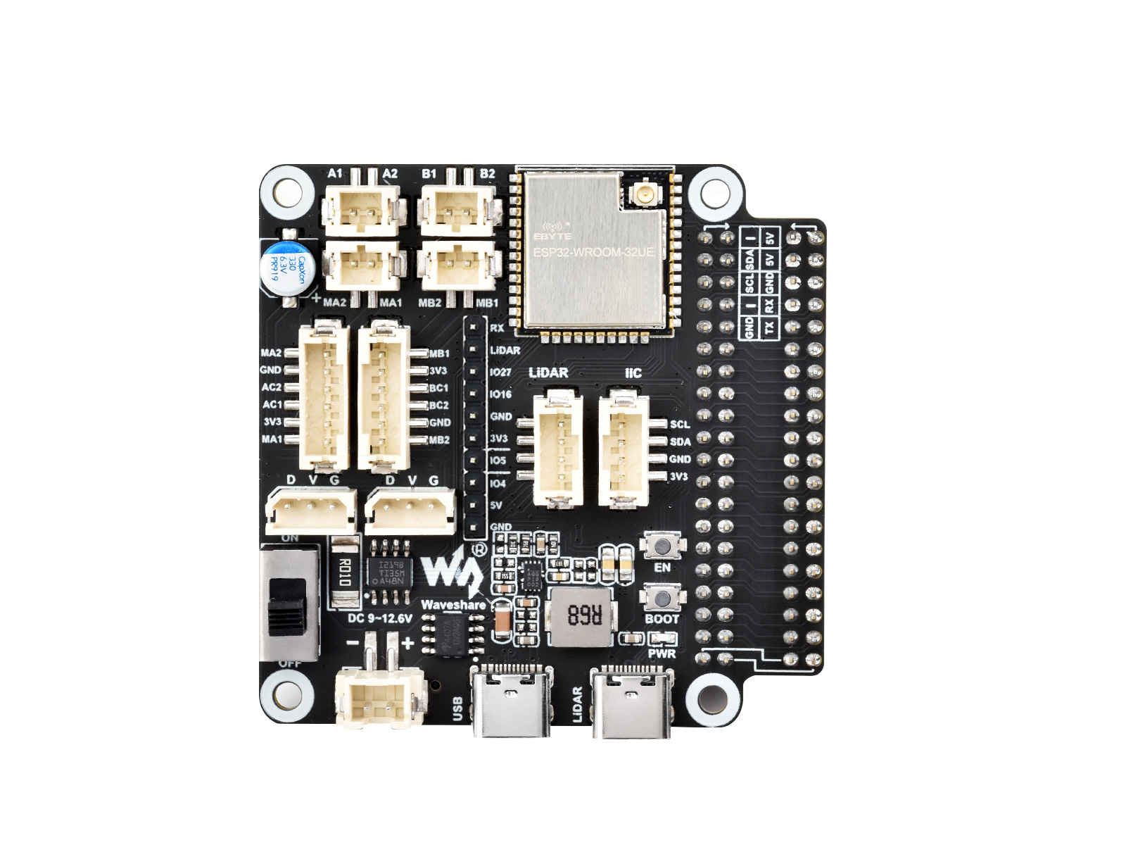 Allgemeine Treiberplatine für Roboter, basierend auf ESP32, multifunktional, unterstützt WIFI-, Bluetooth- und ESP-NOW-Kommunikation, ESP32-WROOM-32, ESP32-Entwicklerboard