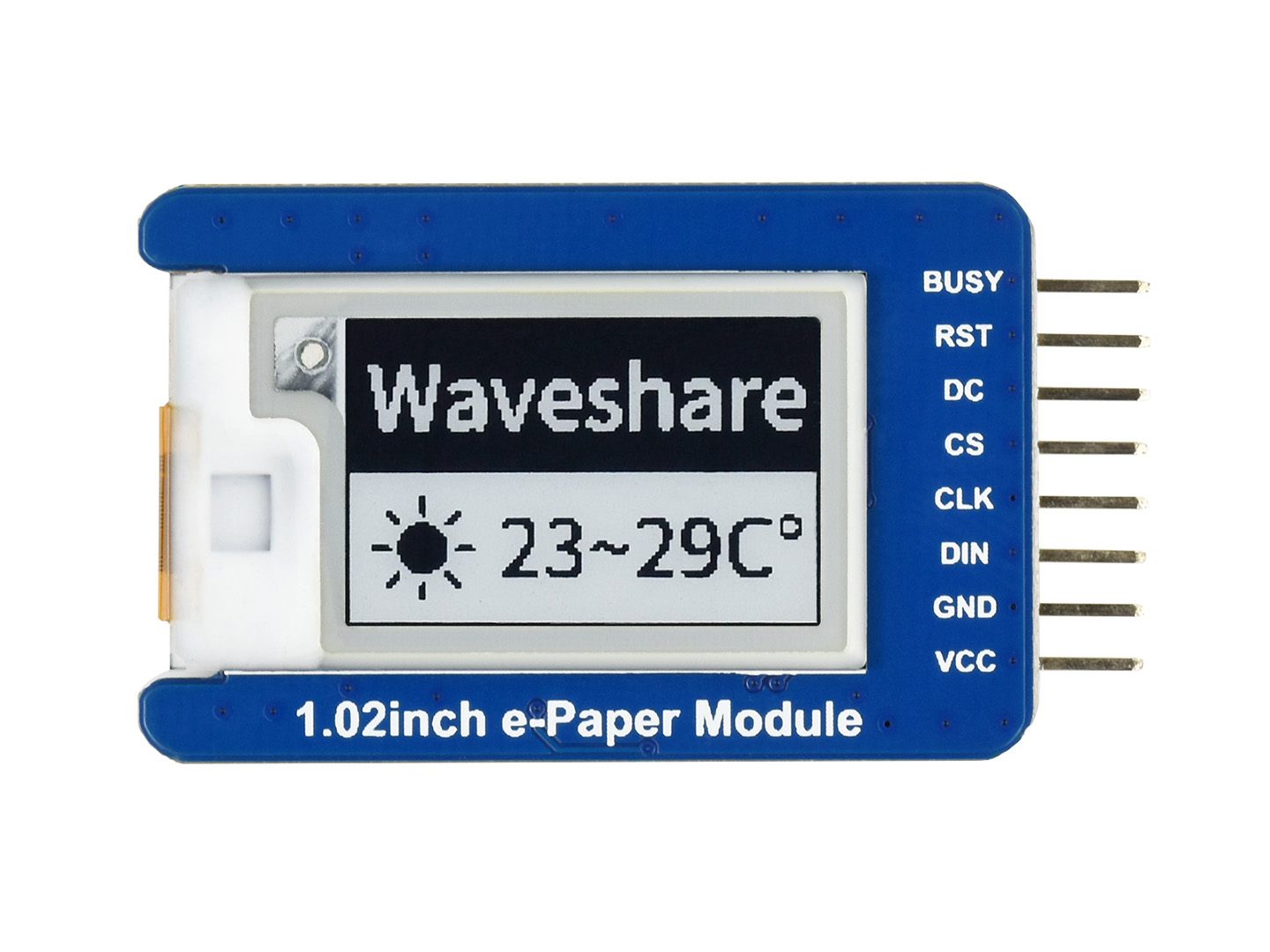 128×80, 1,02-Zoll E-Ink-Displaymodul, schwarz/weiß zweifarbig
