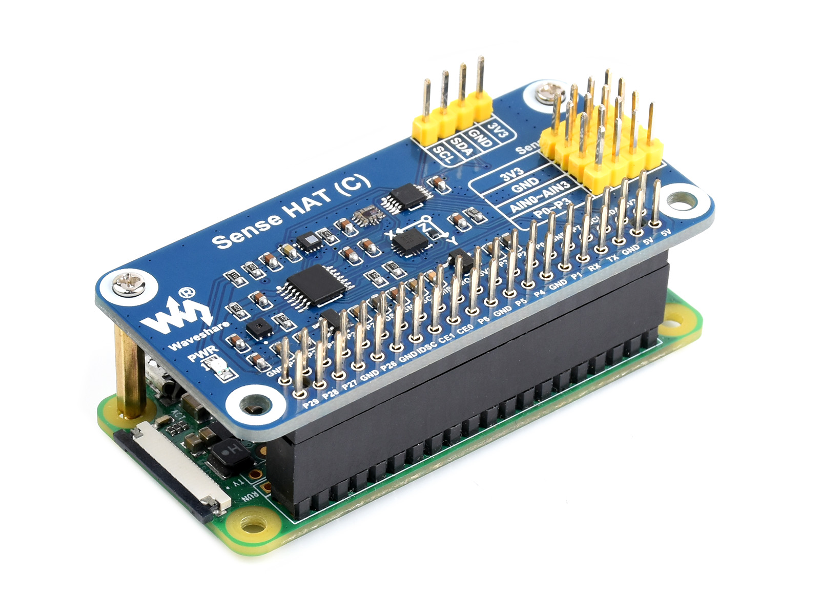 Sense HAT (C) für Raspberry Pi, integrierte leistungsstarke Sensoren, unterstützt externe Sensoren