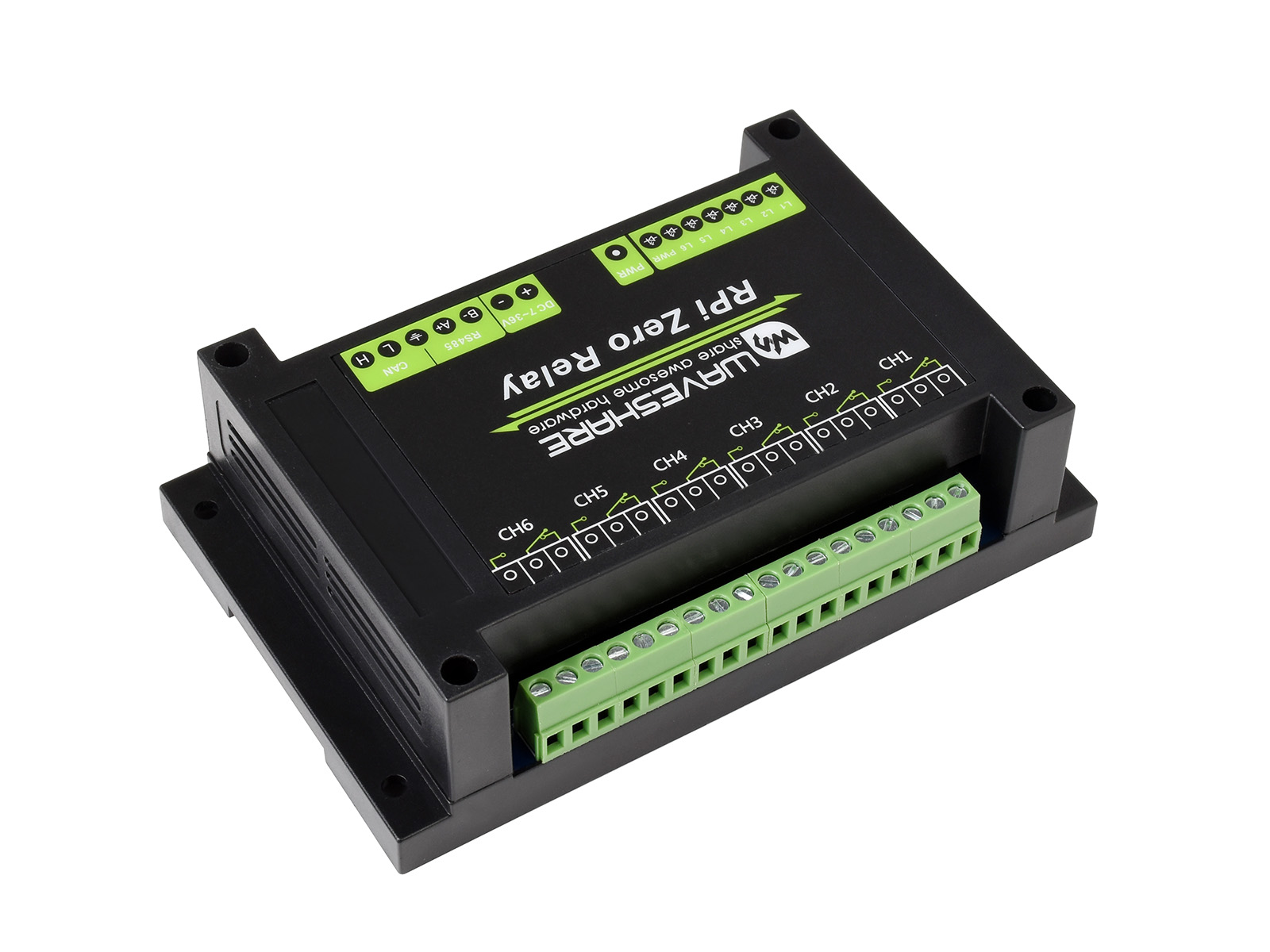 Industrielles 6-Kanal-Relais-Modul für Raspberry Pi Zero, RS485/CAN, isolierte Schutzfunktionen