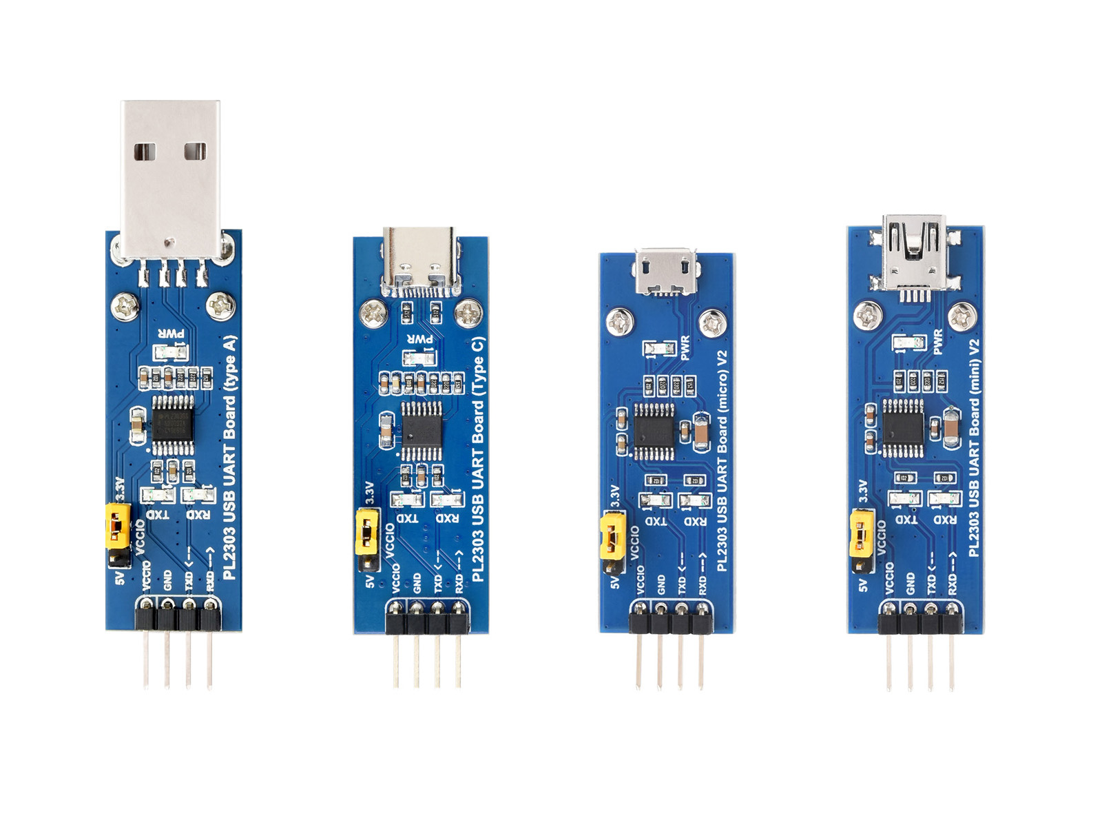 PL2303 USB-zu-UART-(TTL)-Kommunikationsmodul, Micro-/Mini-/Typ-A-/Typ-C-Anschluss