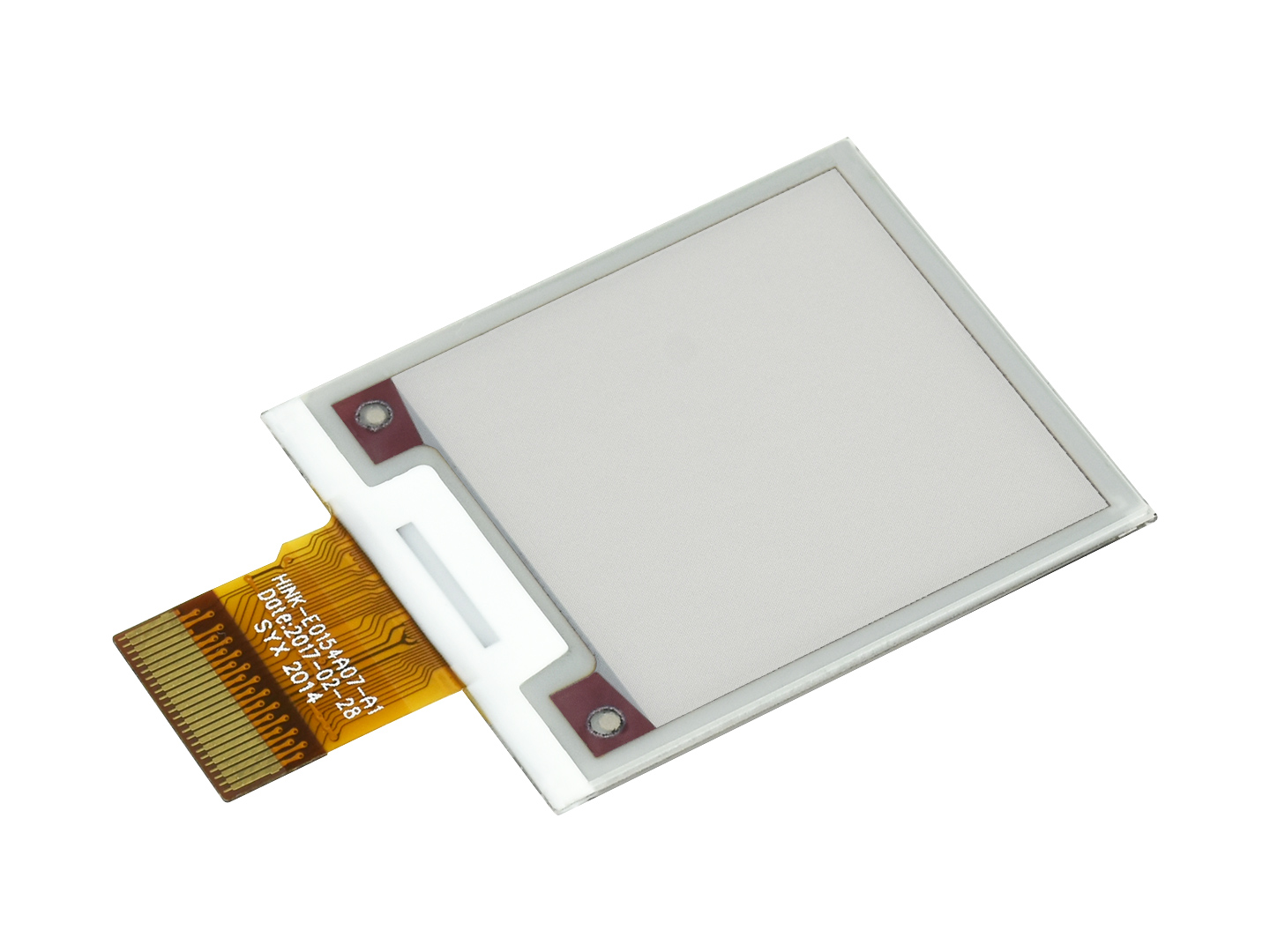 200x200, 1,54-Zoll E-Ink-Rohdisplay-Panel, dreifarbig