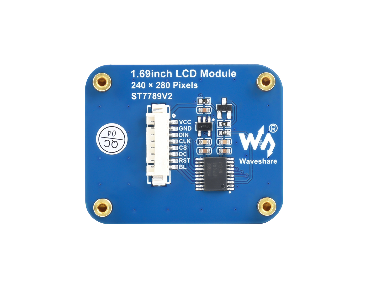 1,69-Zoll-LCD-Displaymodul, 240×280 Auflösung, SPI-Schnittstelle, IPS, 262K Farben