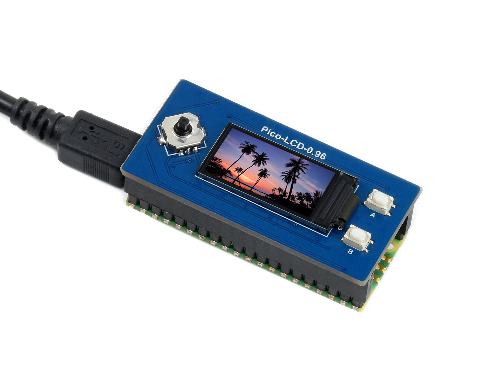 0,96-Zoll-LCD-Displaymodul für Raspberry Pi Pico, 65K Farben, 160×80, SPI