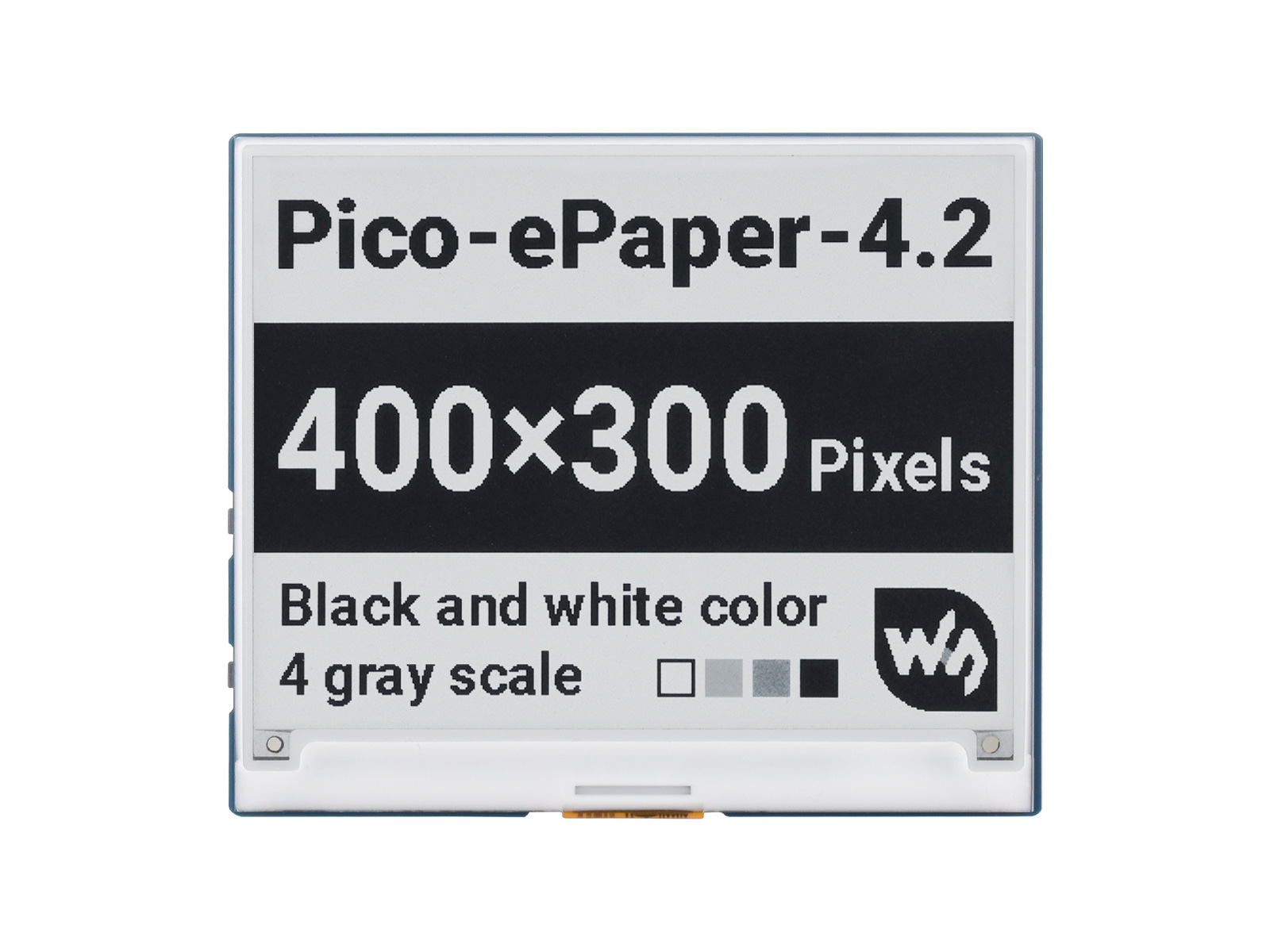 4,2-Zoll E-Paper E-Ink Displaymodul für Raspberry Pi Pico, 400×300, Schwarz/Weiß, 4 Graustufen, SPI