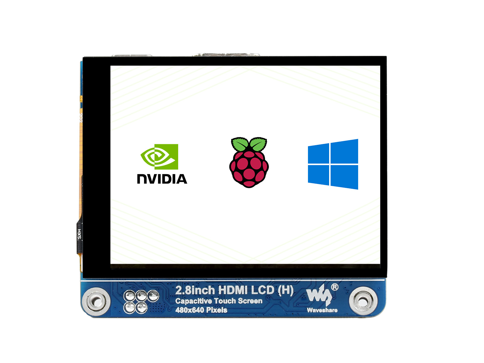 2,8-Zoll-HDMI-IPS-LCD-Display (H), 480×640, einstellbare Helligkeit, optisch gebundene Anzeige