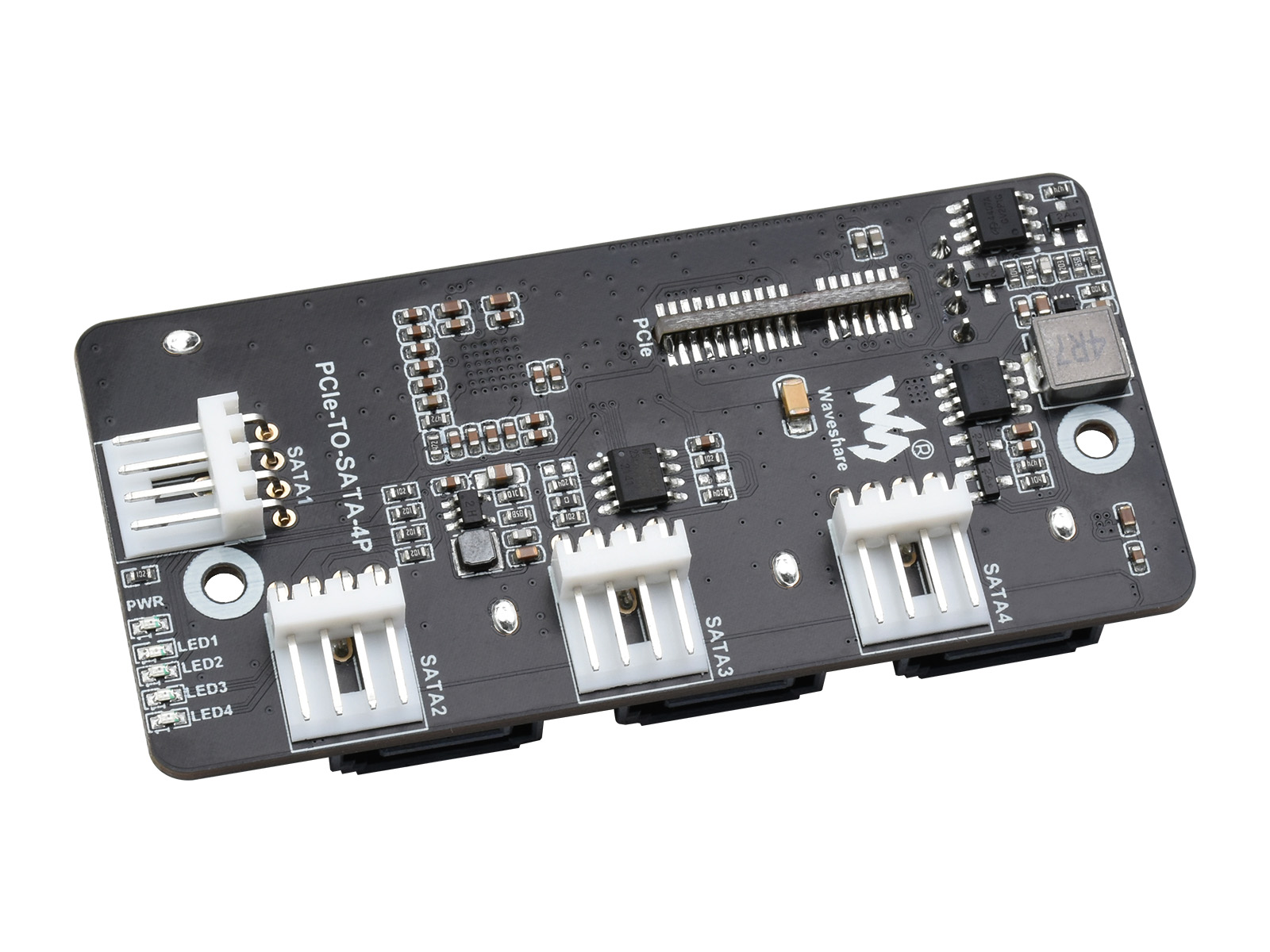 PCIe-zu-4-Kanal-SATA-3.0-Expander, 6 Gbit/s Hochgeschwindigkeits-SATA-Schnittstelle, unterstützt CM4