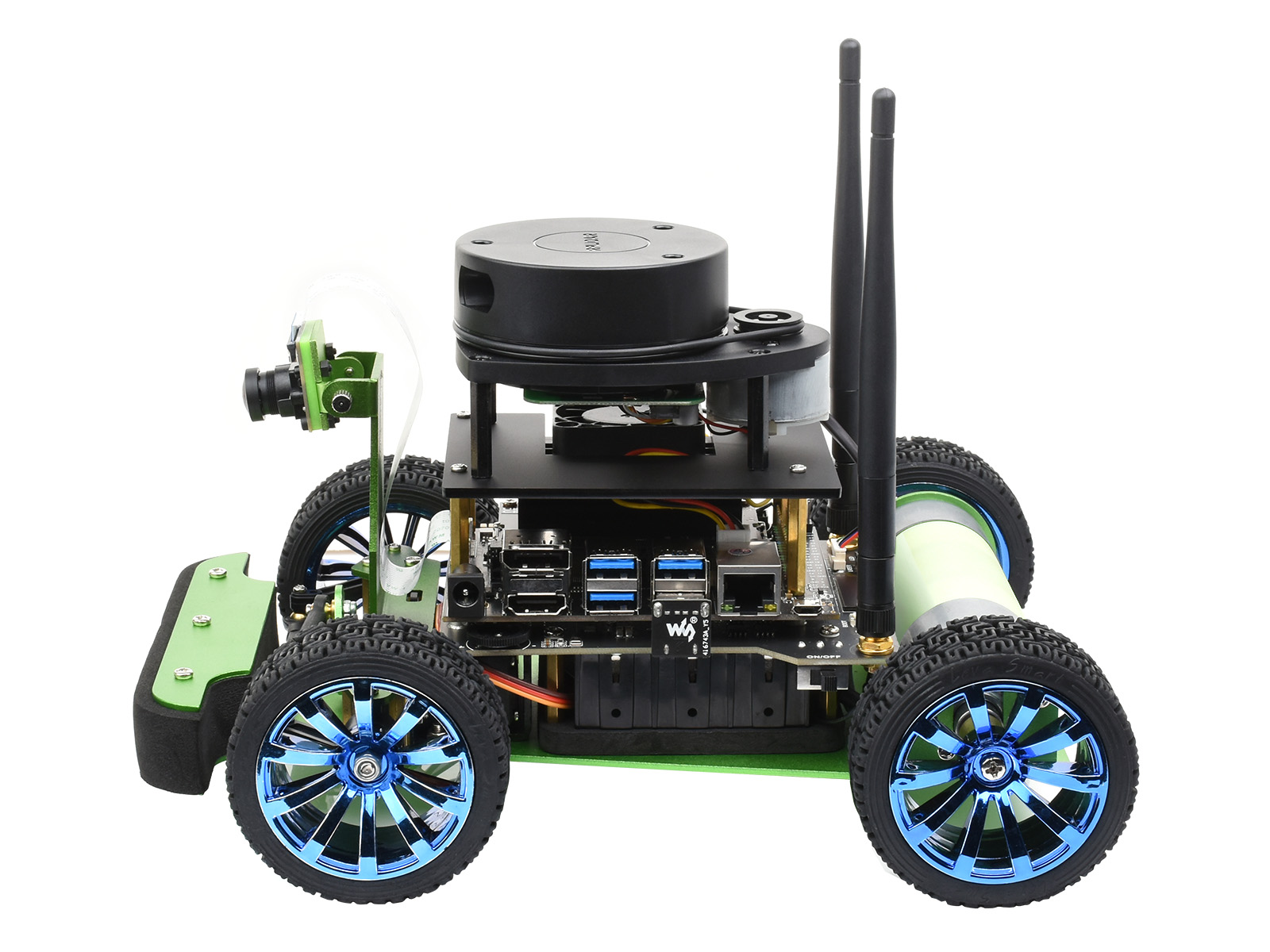 JetRacer Professional Version ROS AI Kit B, Dual Controller AI Robot, Lidar Mapping, Vision Processing, inklusive Waveshare Jetson Nano Dev Kit