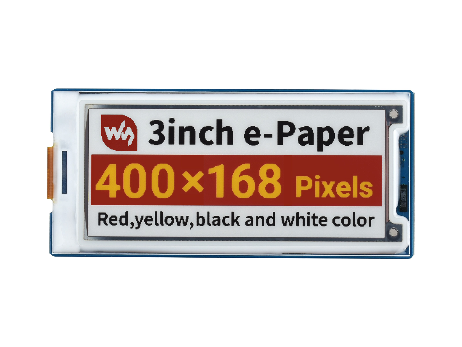3-Zoll-E-Paper-Modul (G), 400 × 168, Rot/Gelb/Schwarz/Weiß