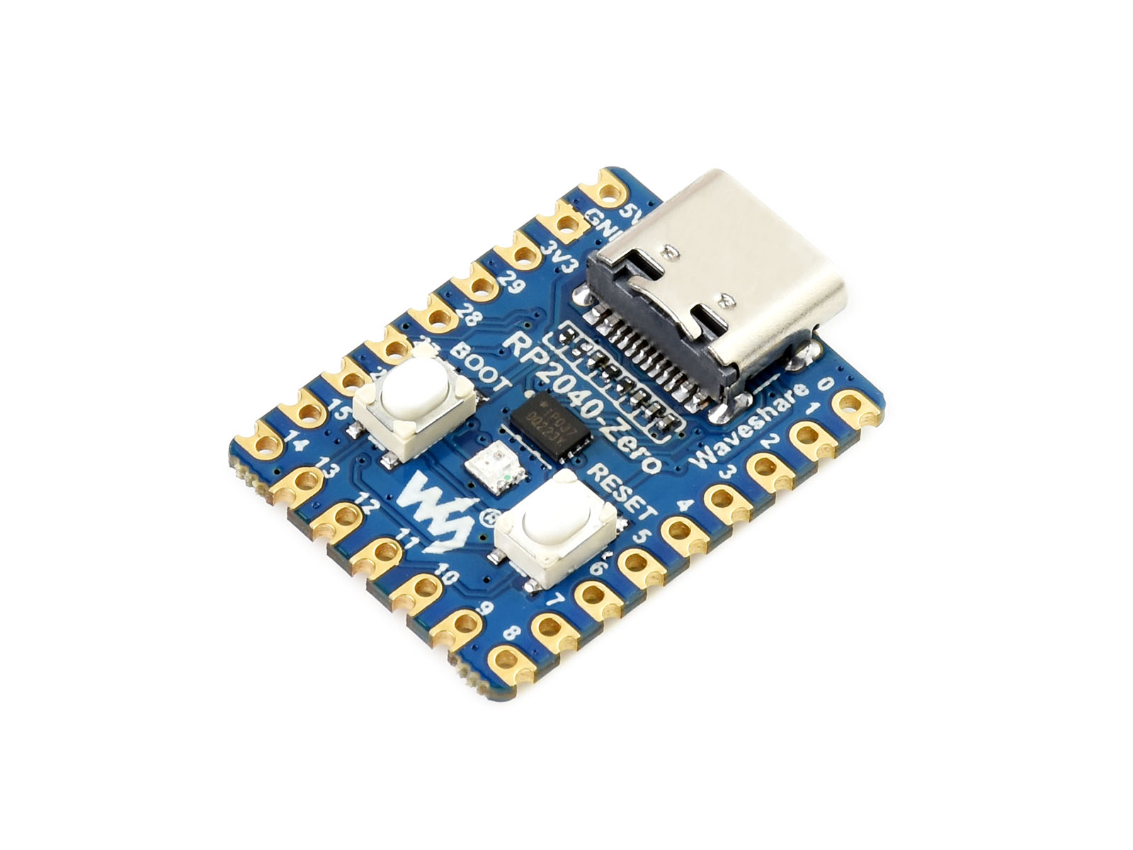 RP2040-Zero, eine Pico-ähnliche MCU-Platine basierend auf dem Raspberry Pi MCU RP2040, Mini-Version.