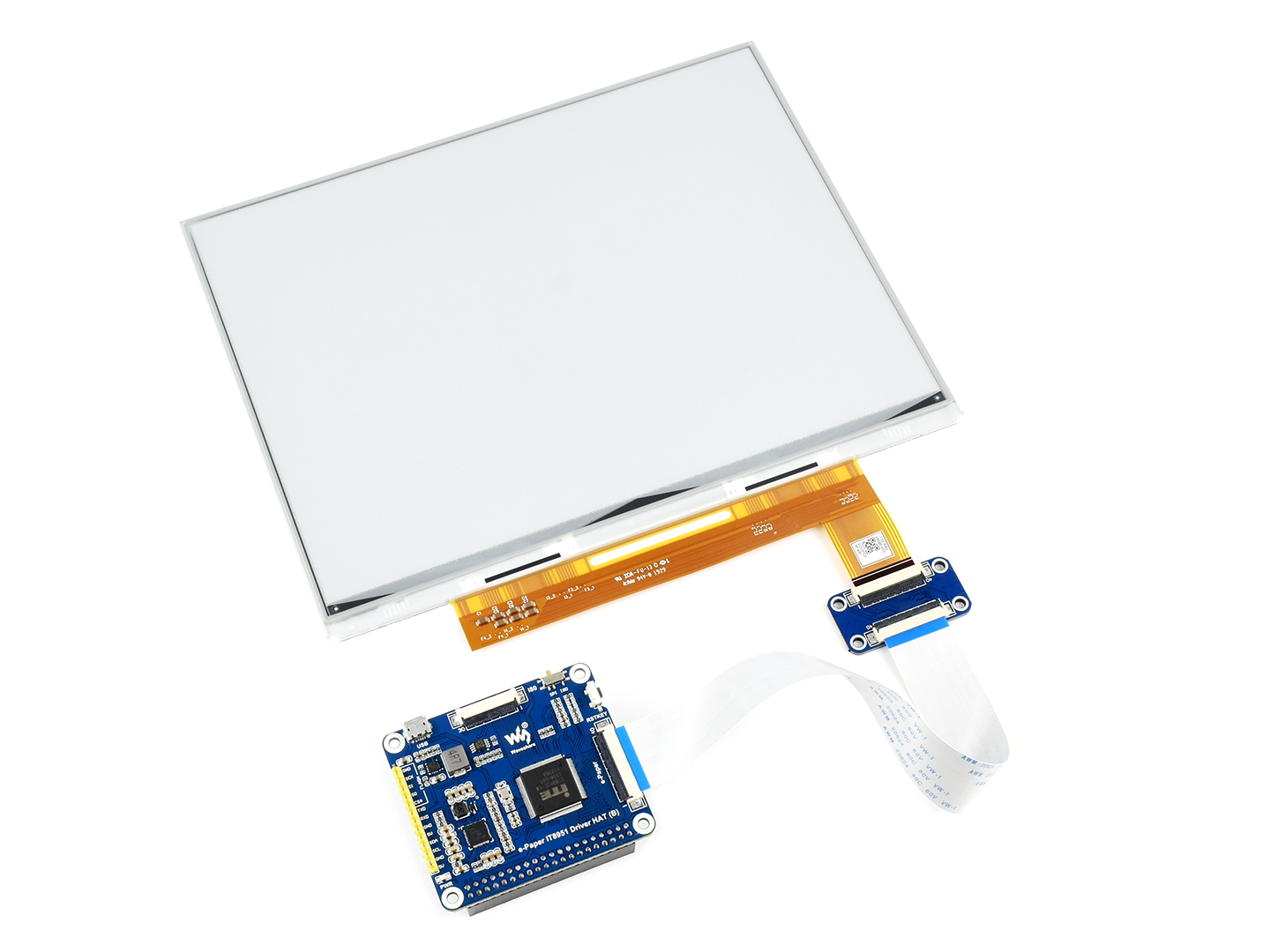 10,3-Zoll-e-Paper-e-Ink-Display-HAT-für-Raspberry-Pi, 1872×1404, Schwarz/Weiß, 16 Graustufen, USB/SPI/I80