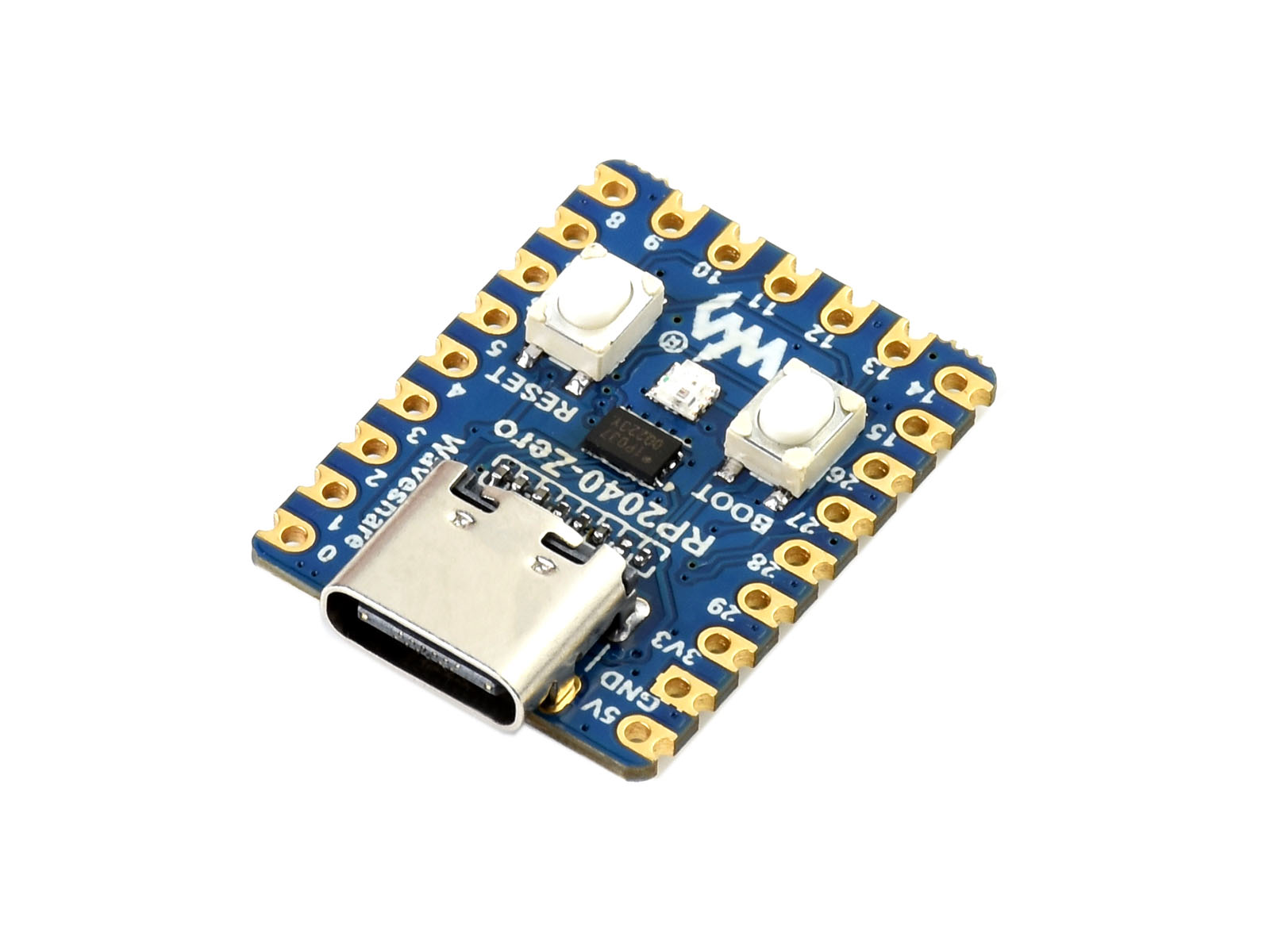 RP2040-Zero, eine Pico-ähnliche MCU-Platine basierend auf dem Raspberry Pi MCU RP2040, Mini-Version.