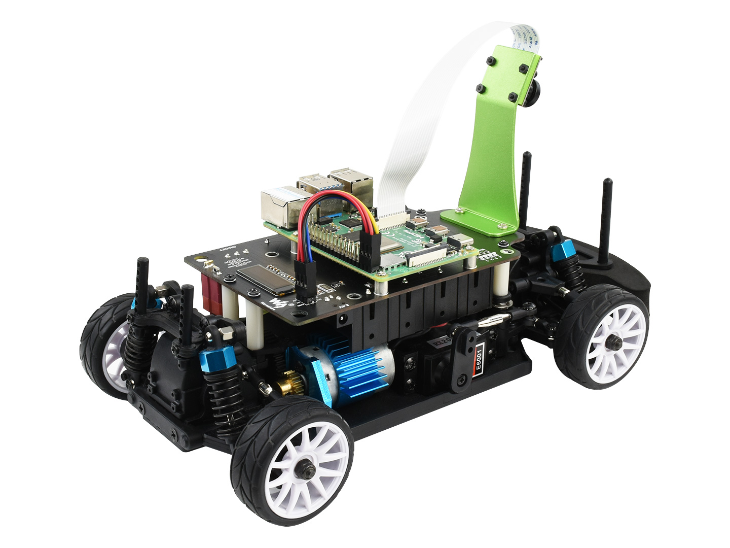 PiRacer Pro, Hochgeschwindigkeits-AI-Rennroboter, angetrieben von Raspberry Pi 4, unterstützt DonkeyCar-Projekt, Pro-Version