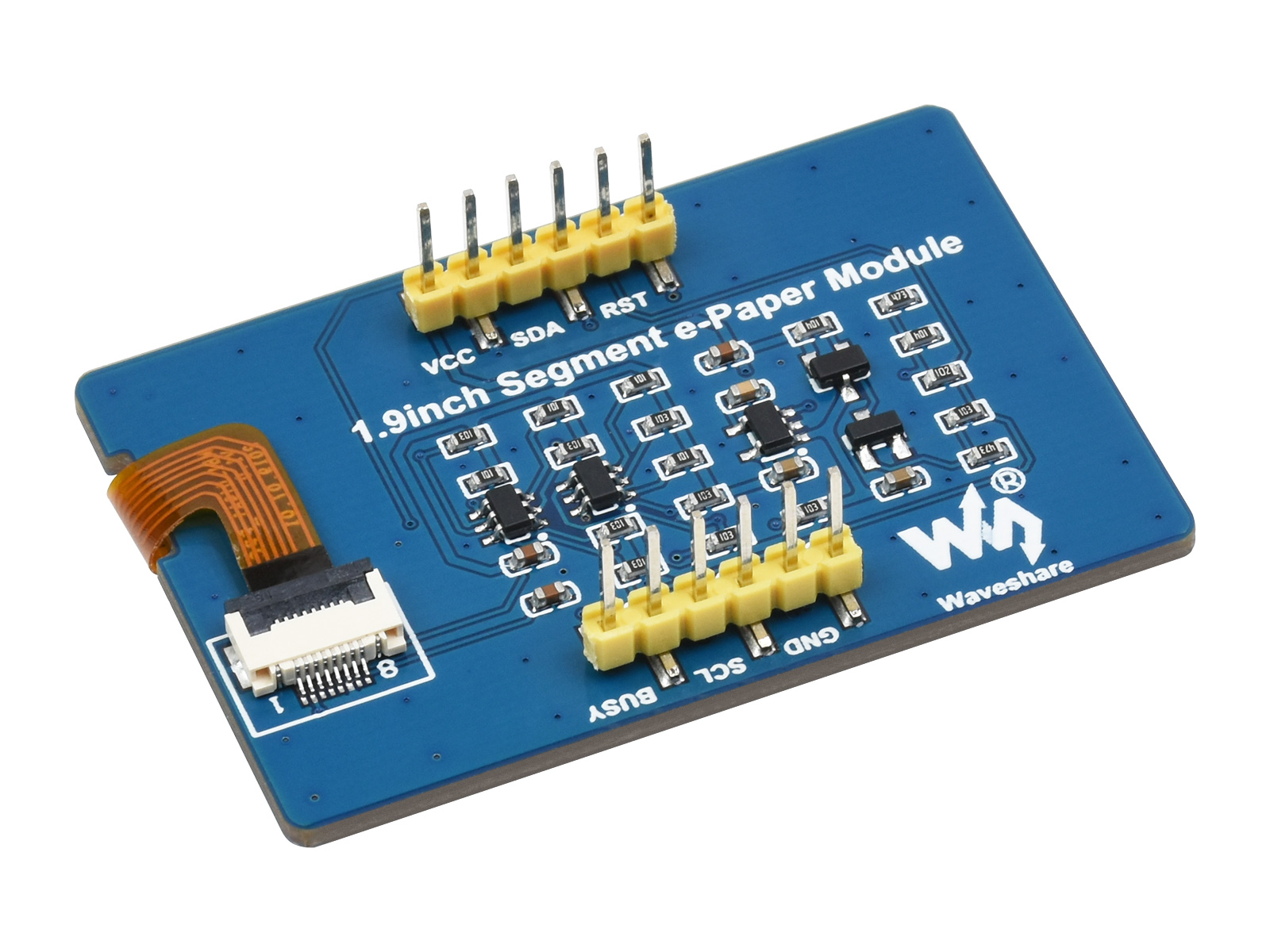 1,9-Zoll Segment-E-Paper-Modul, 91 Segmente, I2C-Bus, ideal für Temperatur- und Feuchtigkeitsmesser, Luftbefeuchter, Digitalmessgerät