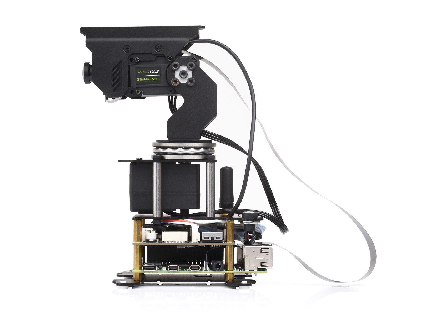 360° Omnidirectional High-Torque 2-Axis Expandable Pan-Tilt Camera Module, Driven By Serial Bus Servos, Based On General Driver Board For Robots