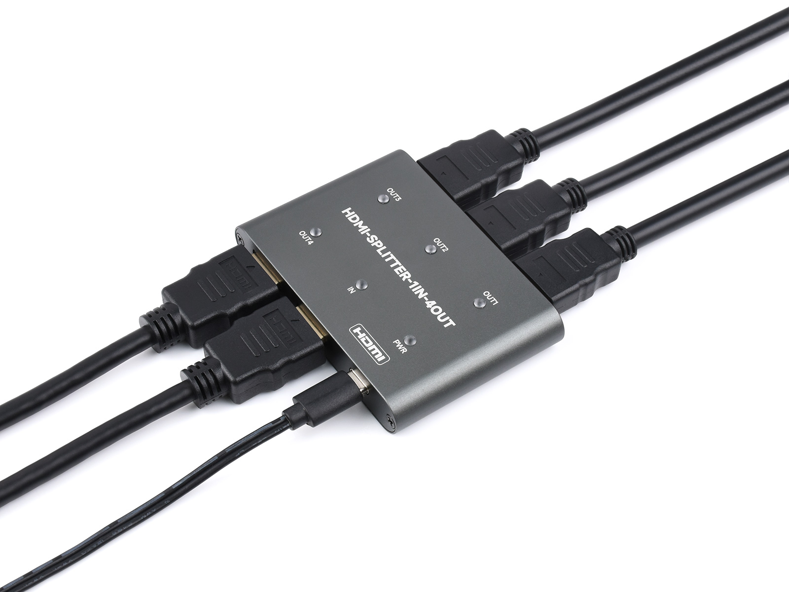 HDMI 4K-Splitter, 1 In 4 Out, teilt eine HDMI-Quelle