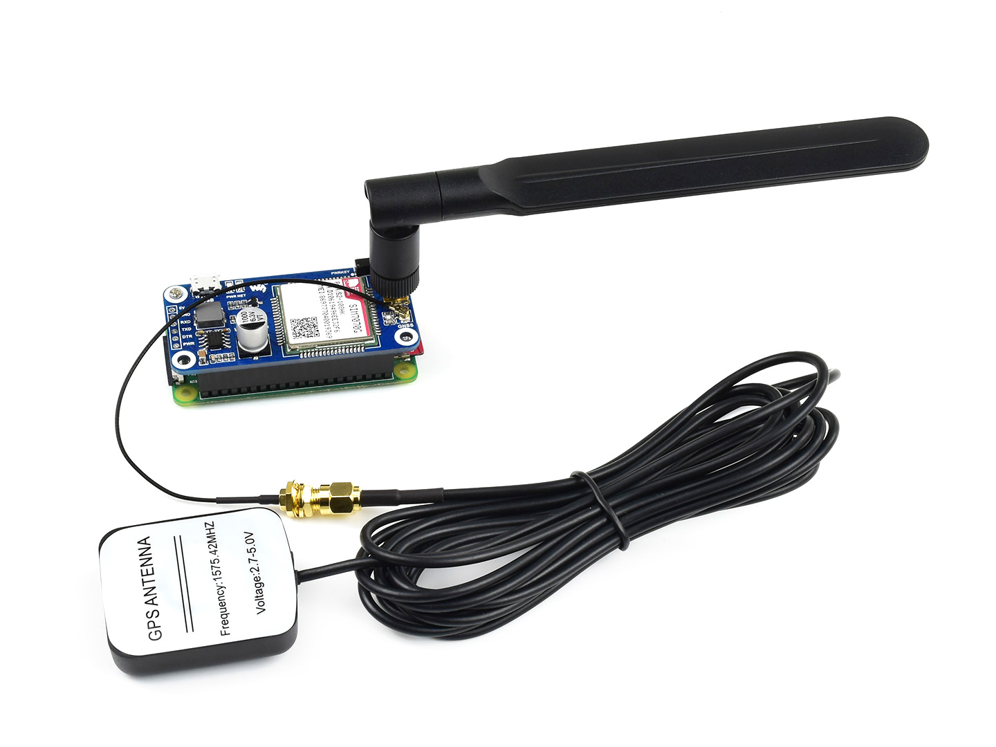 SIM7070G NB-IoT / Cat-M / GPRS / GNSS HAT für Raspberry Pi, globale Bandunterstützung