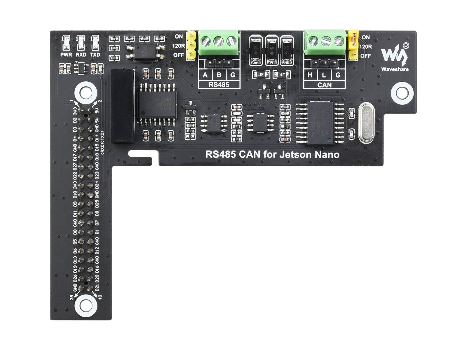 RS485 CAN-Erweiterungsplatine für Jetson Nano, digitale Isolation, eingebaute Schutzschaltung