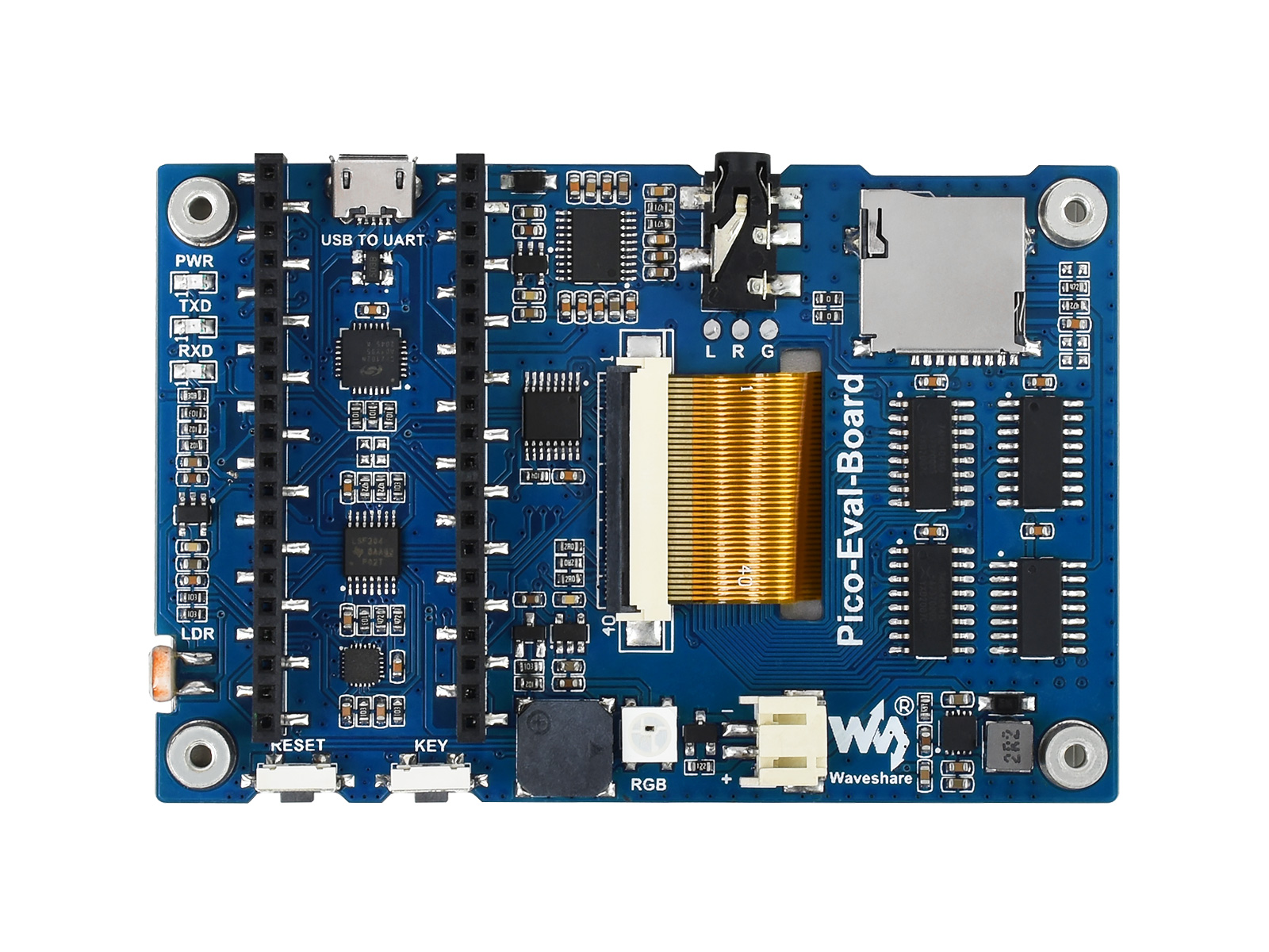Gesamtbewertungsplatine Entwickelt für Raspberry Pi Pico, Verschiedene Onboard-Komponenten