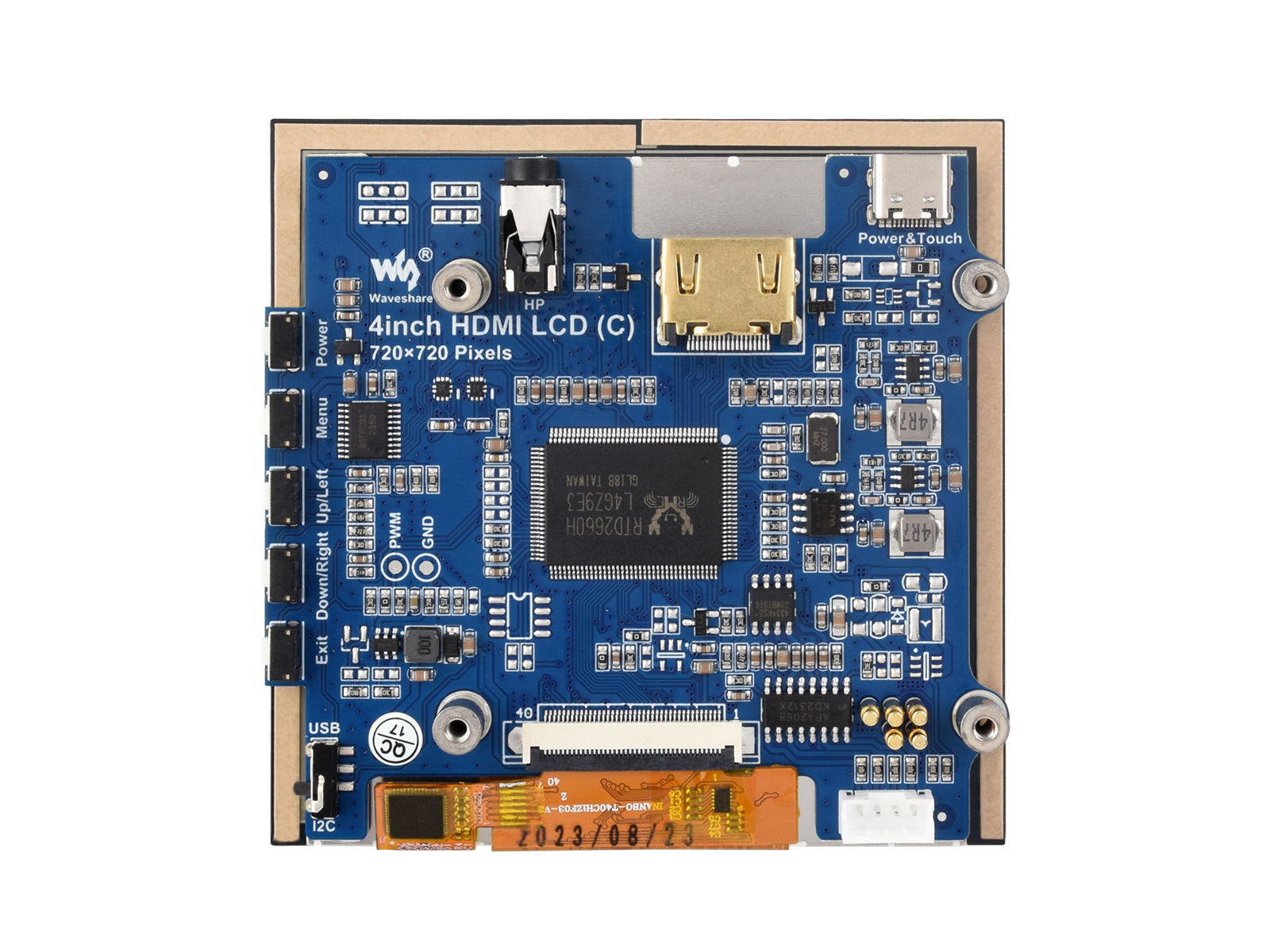 4-Zoll-HDMI-kapazitiver Touch-IPS-LCD-Bildschirm (C), 720×720, optisch geklebter Bildschirm