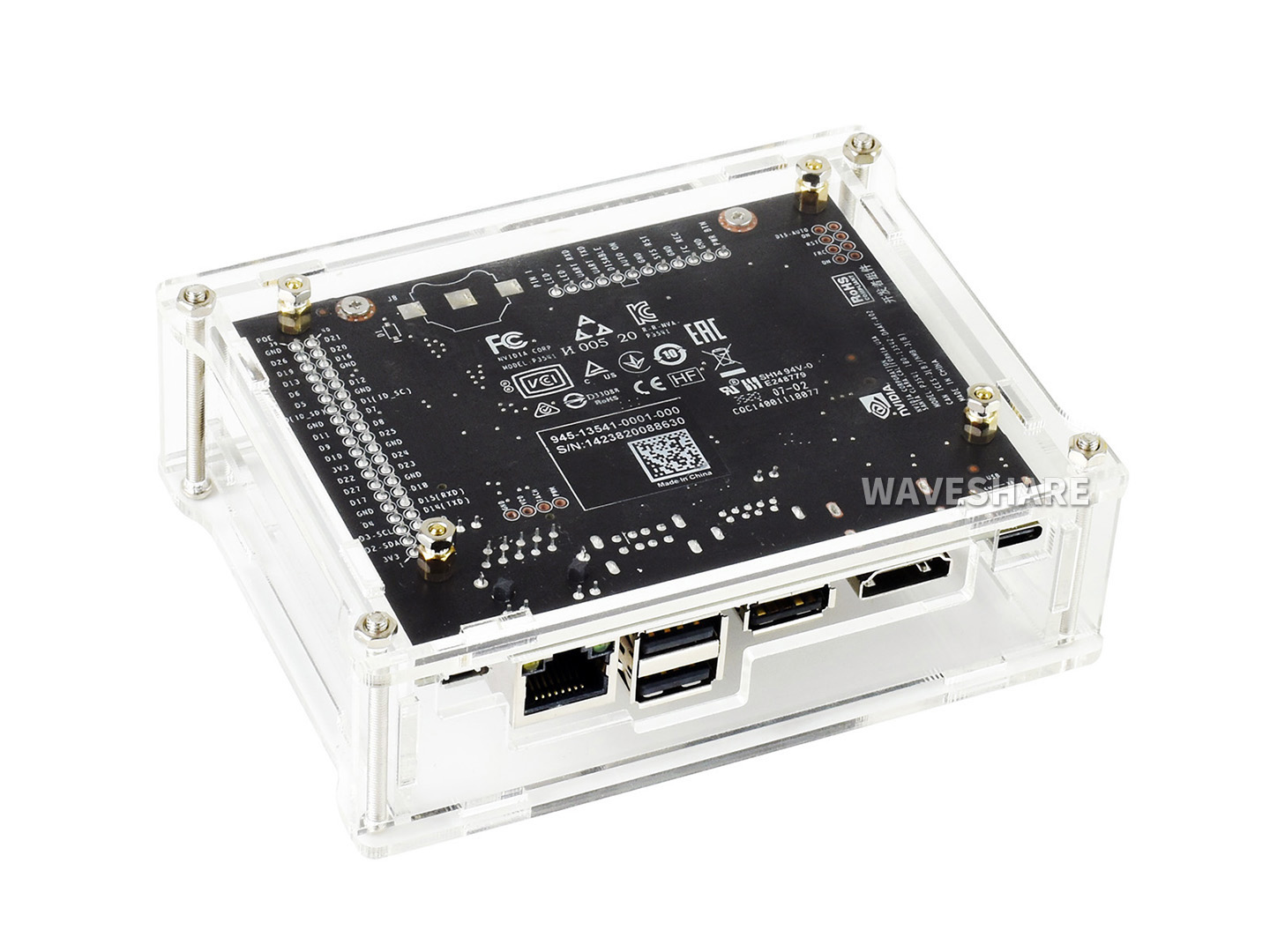 Acryl-Gehäuse, transparent, speziell für Jetson Nano 2GB Developer Kit