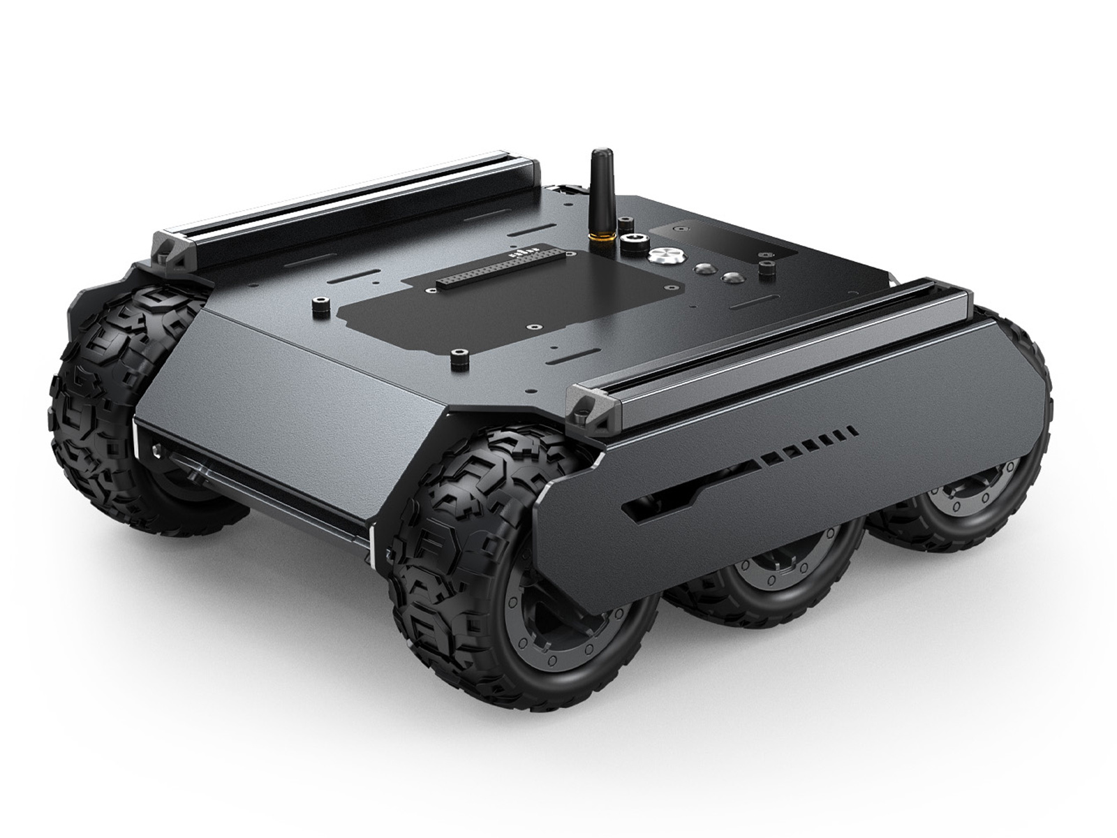 Flexibles und erweiterbares 6x4-Geländefahrzeug (UGV) mit Verlängerungsschienen und ESP32-Slave-Computer, 6-Rad-4WD-Mobile-Roboter-Chassis