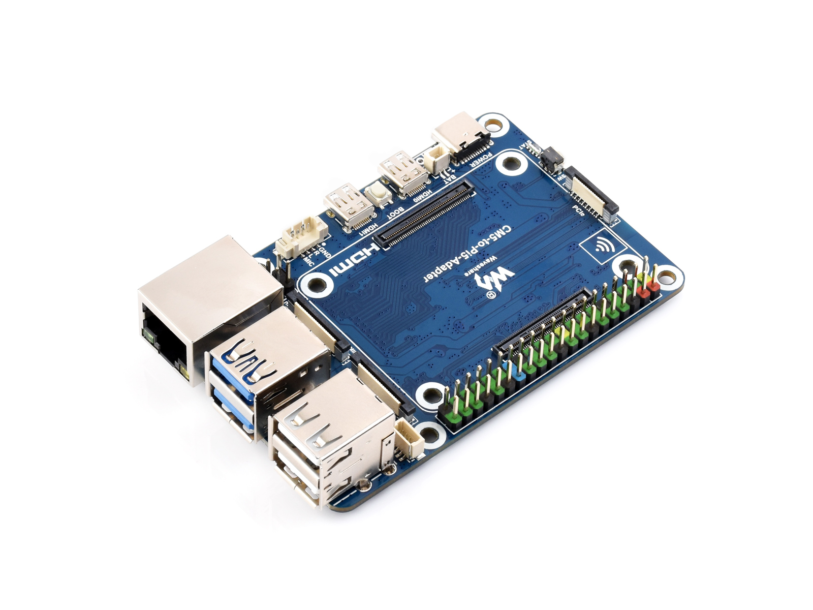 CM5 To Pi 5 Adapter Board For Raspberry Pi 5, Alternative Solution for Raspberry Pi 5, Onboard Audio Header, Supports Connecting To Microphone