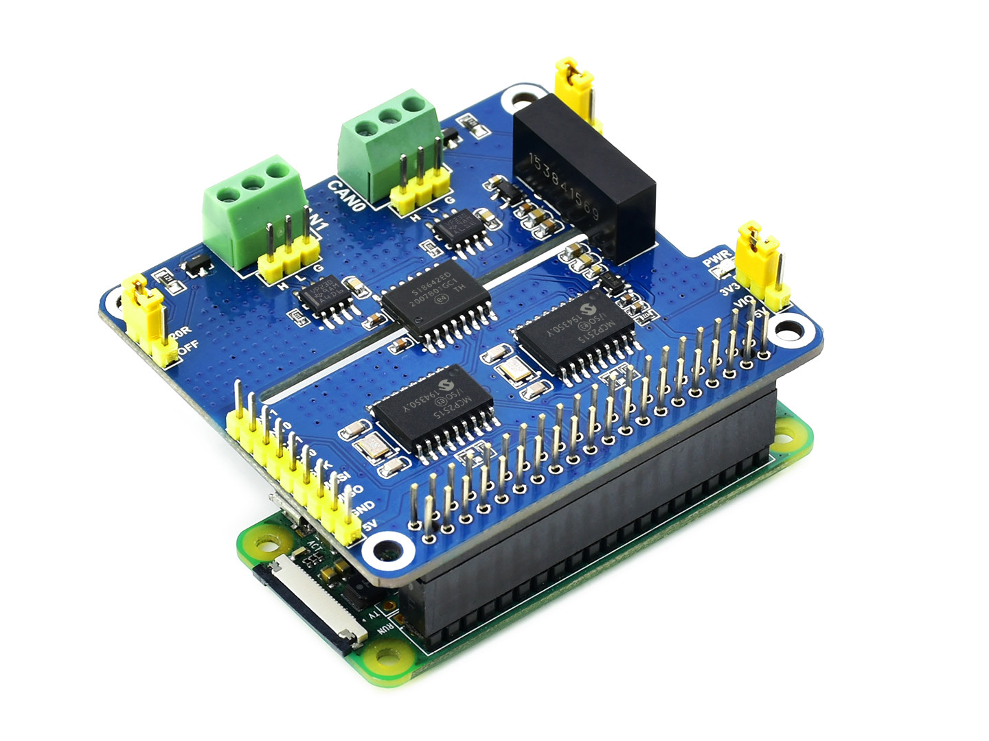 2-Kanal isoliertes CAN-Erweiterungs-HAT für Raspberry Pi, Dual-Chip-Lösung