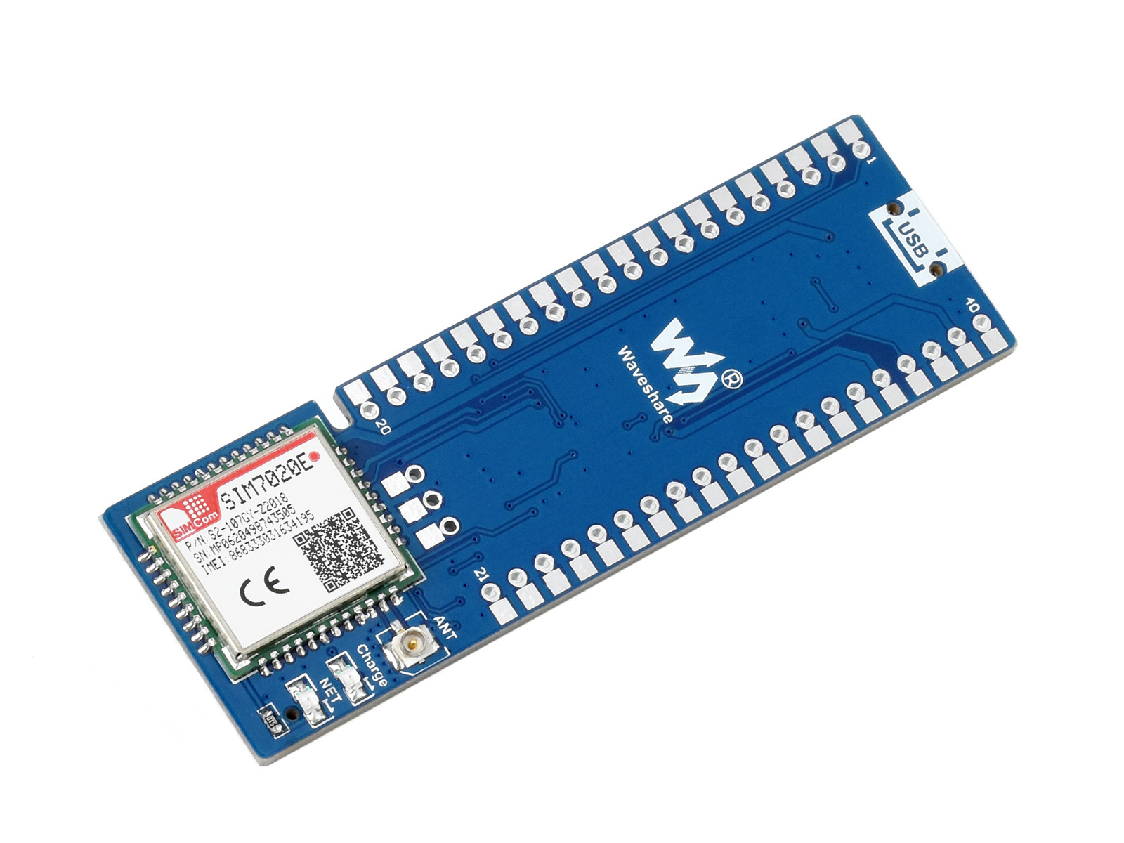SIM7020E NB-IoT-Modul für Raspberry Pi Pico, für Asien, Europa, Afrika, Australien