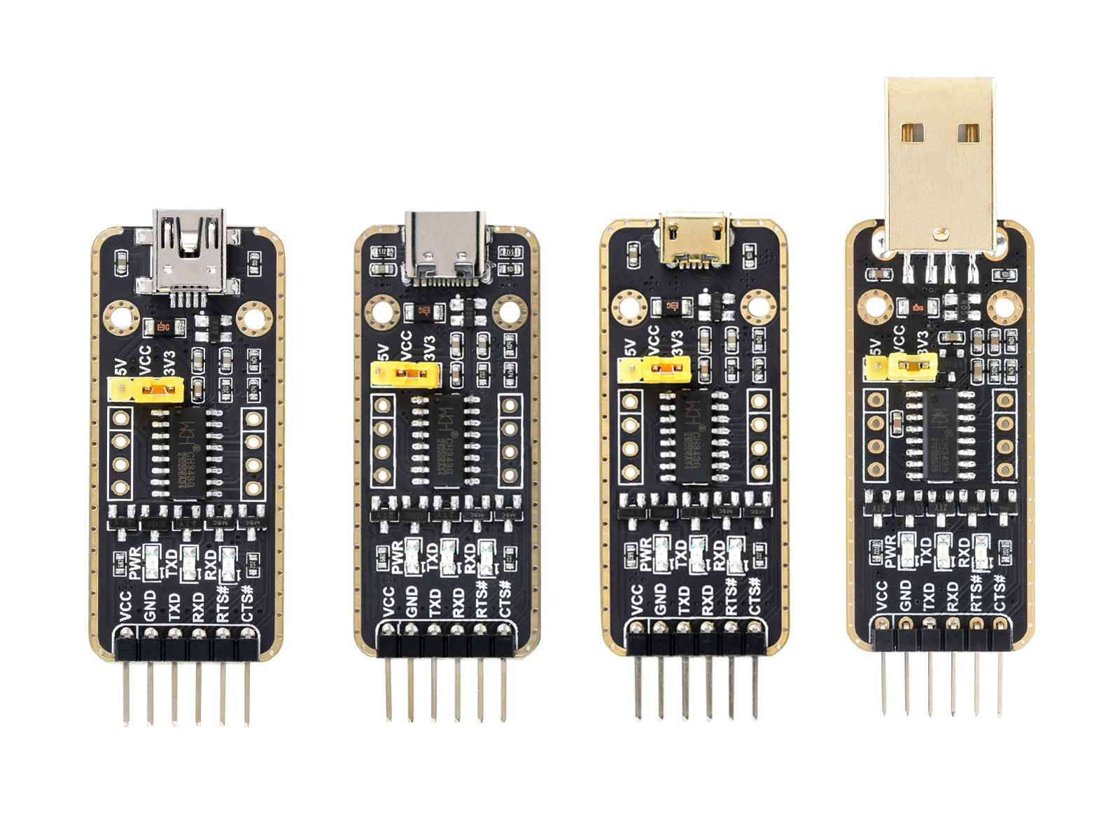 USB-zu-UART-Modul, Micro-/Mini-/Typ-A-/Typ-C-Anschlüsse, Hochgeschwindigkeitsübertragung