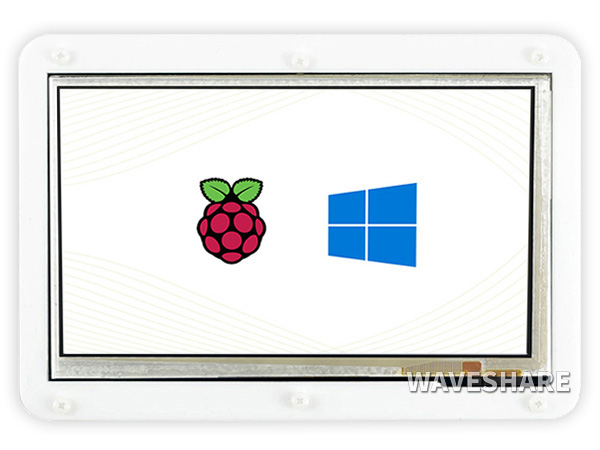 7-Zoll kapazitiver Touchscreen-LCD (B) mit zweifarbigem Gehäuse, 800×480, HDMI, stromsparend