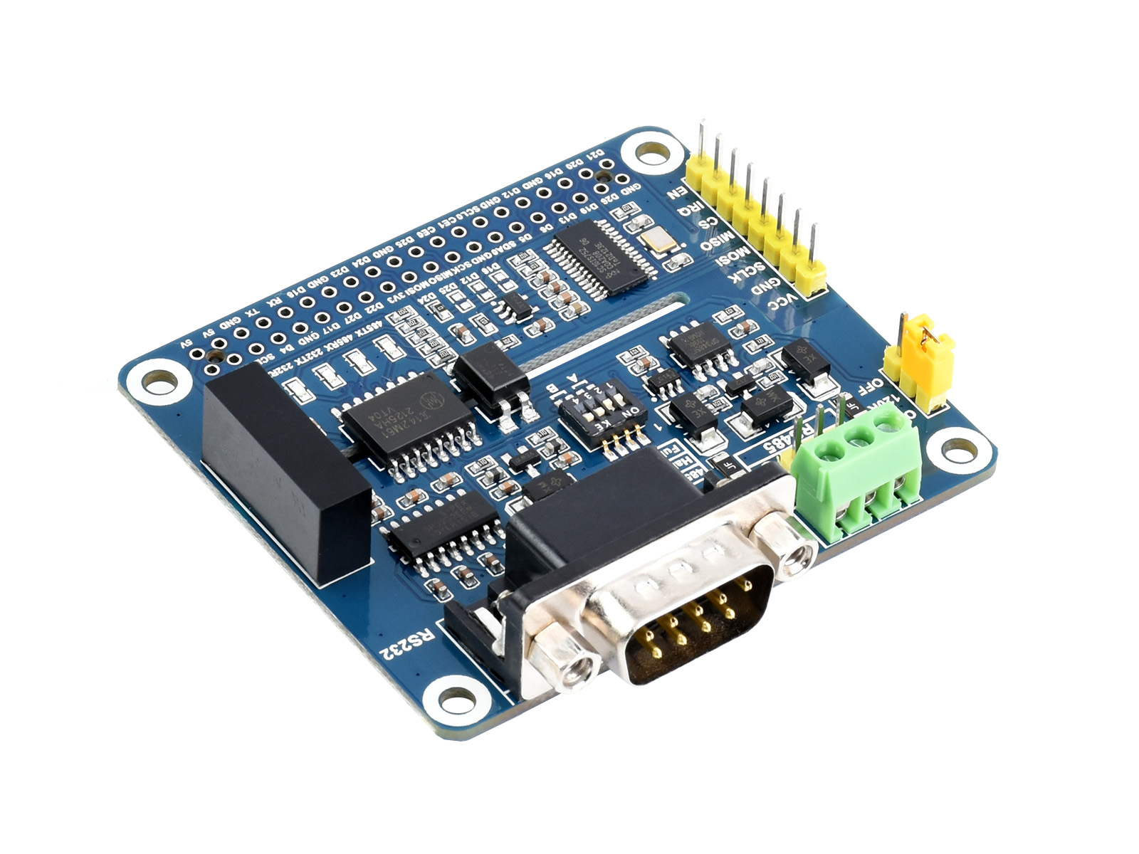 Isoliertes RS485 RS232 Expansion HAT für Raspberry Pi, SPI-Steuerung