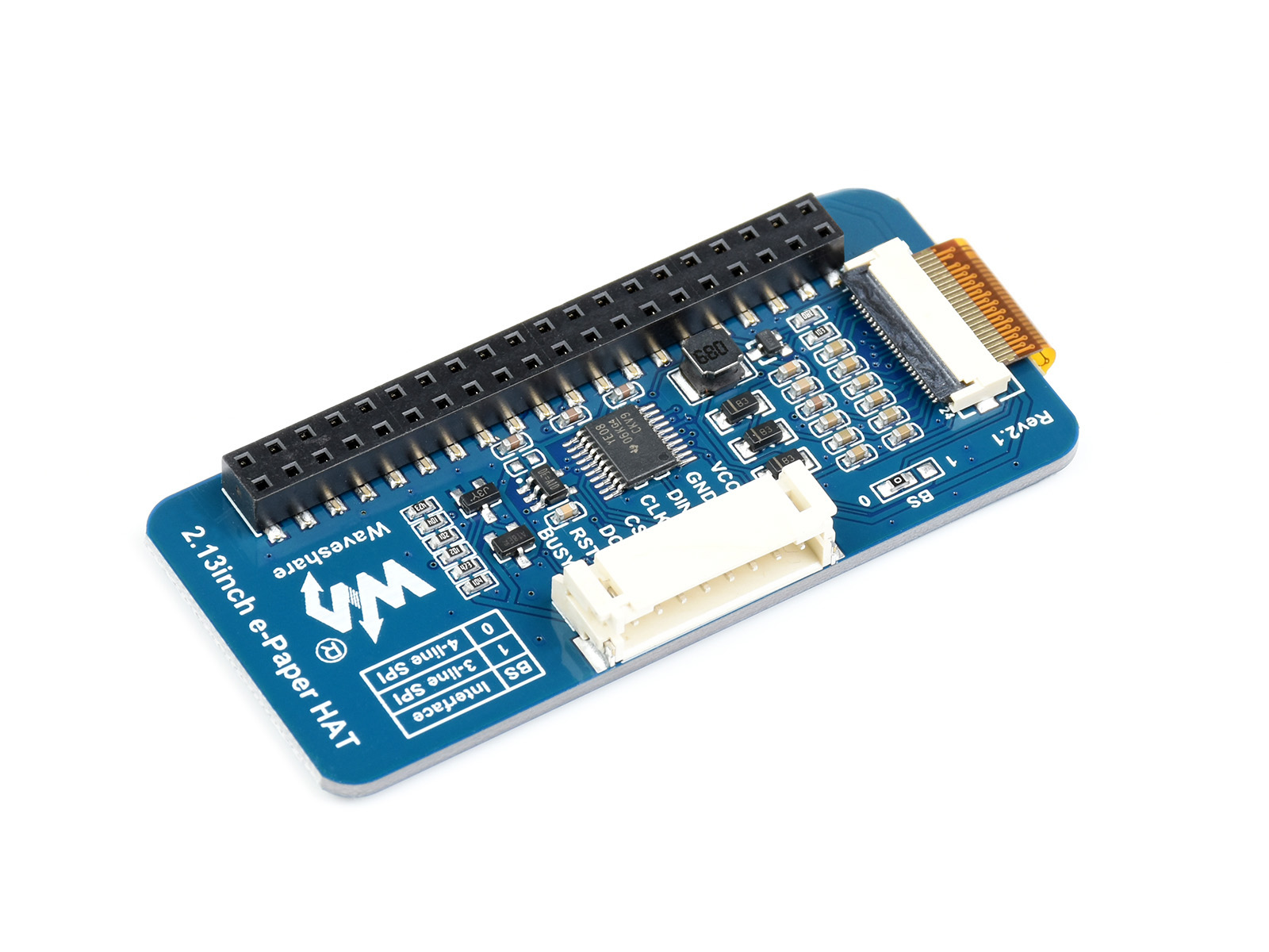250x122, 2,13 Zoll E-Ink Display HAT für Raspberry Pi