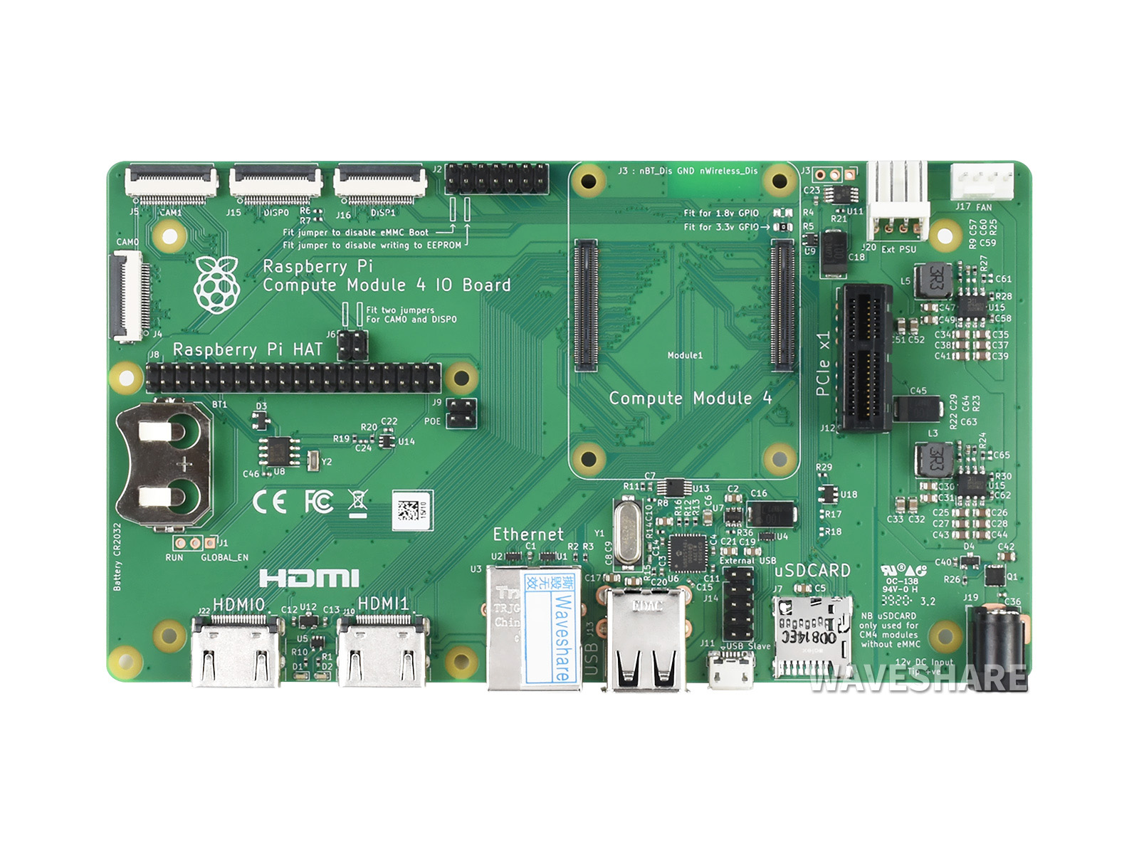 Raspberry Pi Compute Module 4 IO Board, eine Entwicklungsplattform für CM4