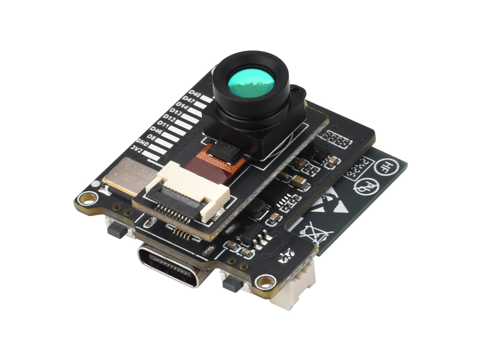 ESP32-S3 IR-Wärmebildkamera-Modul, Typ-C-Anschluss, 80×62 Pixel, Optionen für 45° / 90° FOV