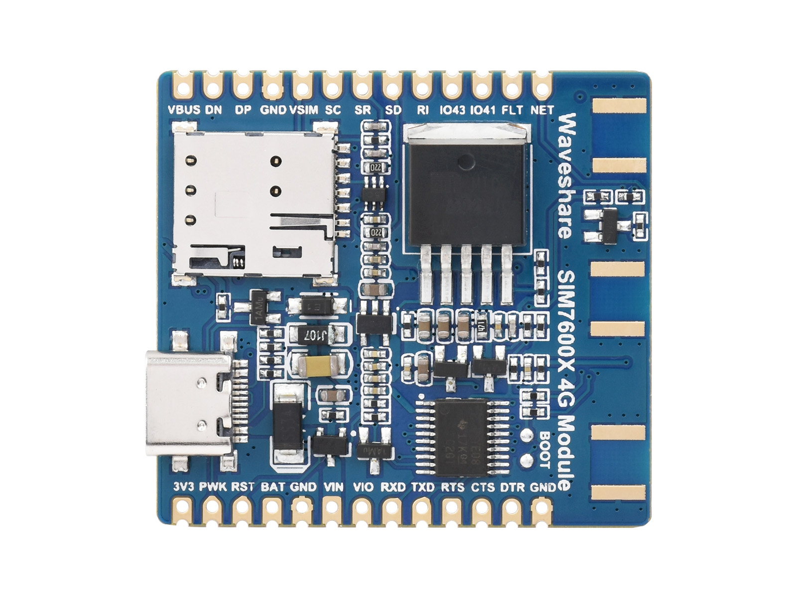SIM7600X 4G-Kommunikationsmodul, Multi-Band-Unterstützung, kompatibel mit 4G/3G/2G, mit GNSS-Positionierung