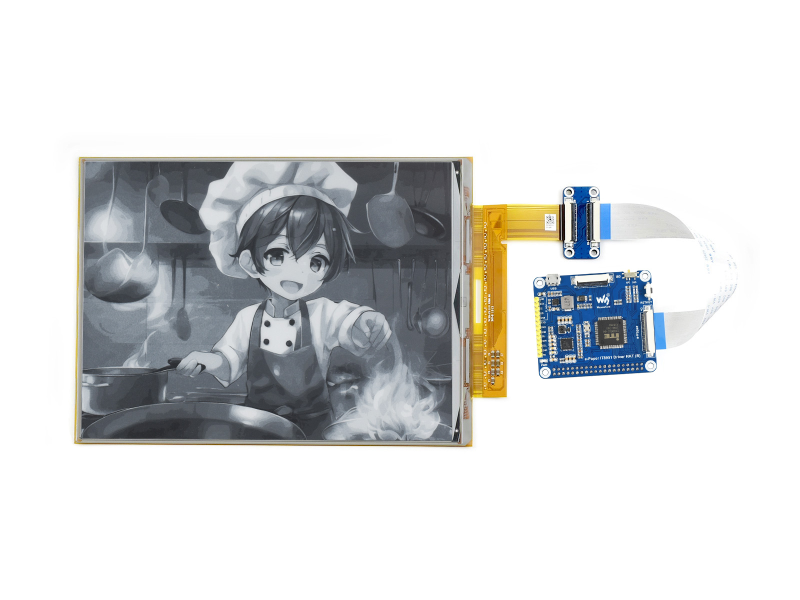 1872×1404, 10,3 Zoll flexibles E-Ink-Display HAT für Raspberry Pi