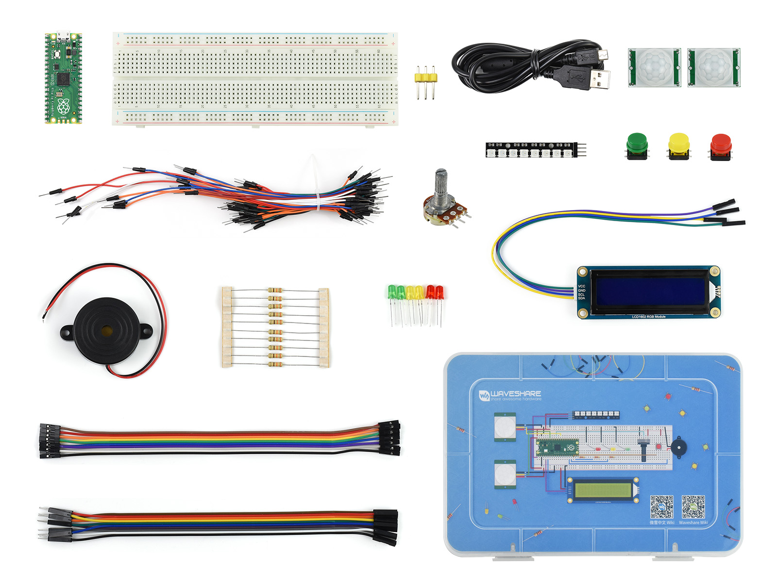 Raspberry Pi Pico Basic-Kit, MicroPython-Programmier-Lernkit