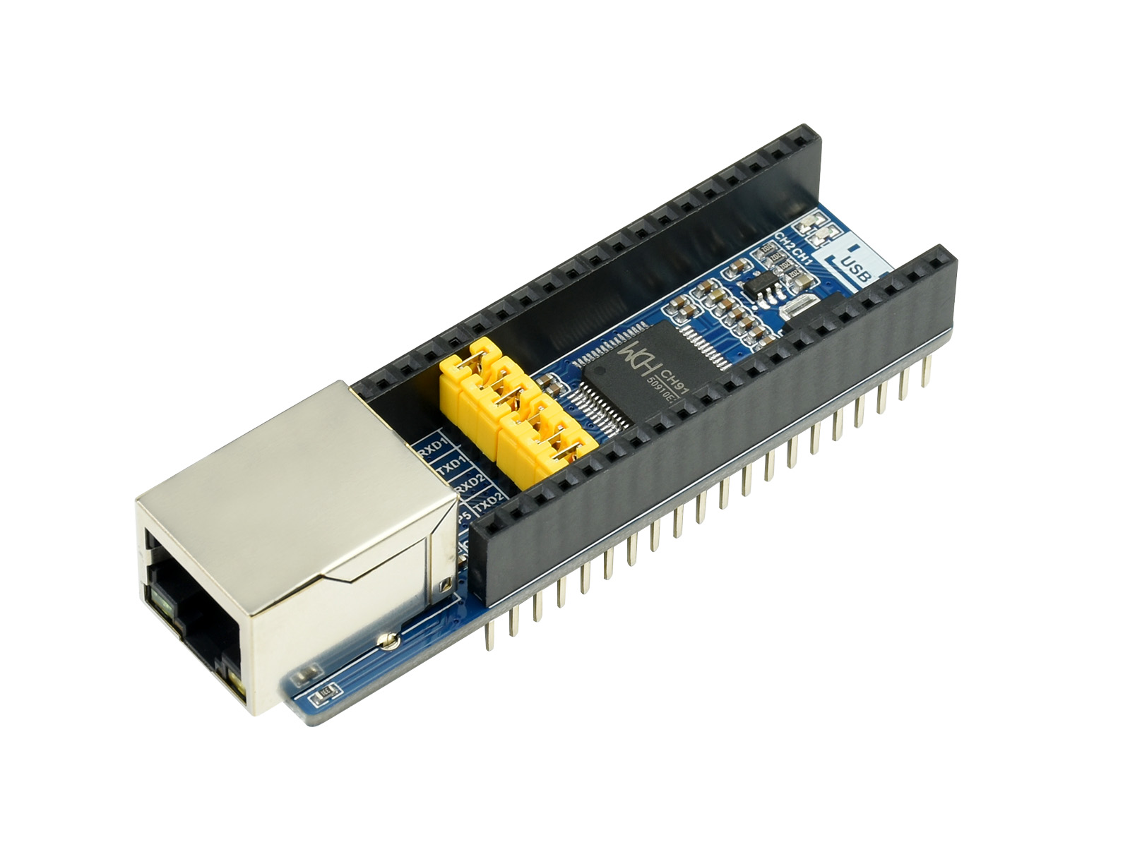 Ethernet-zu-UART-Konverter für Raspberry Pi Pico, 10/100M Ethernet