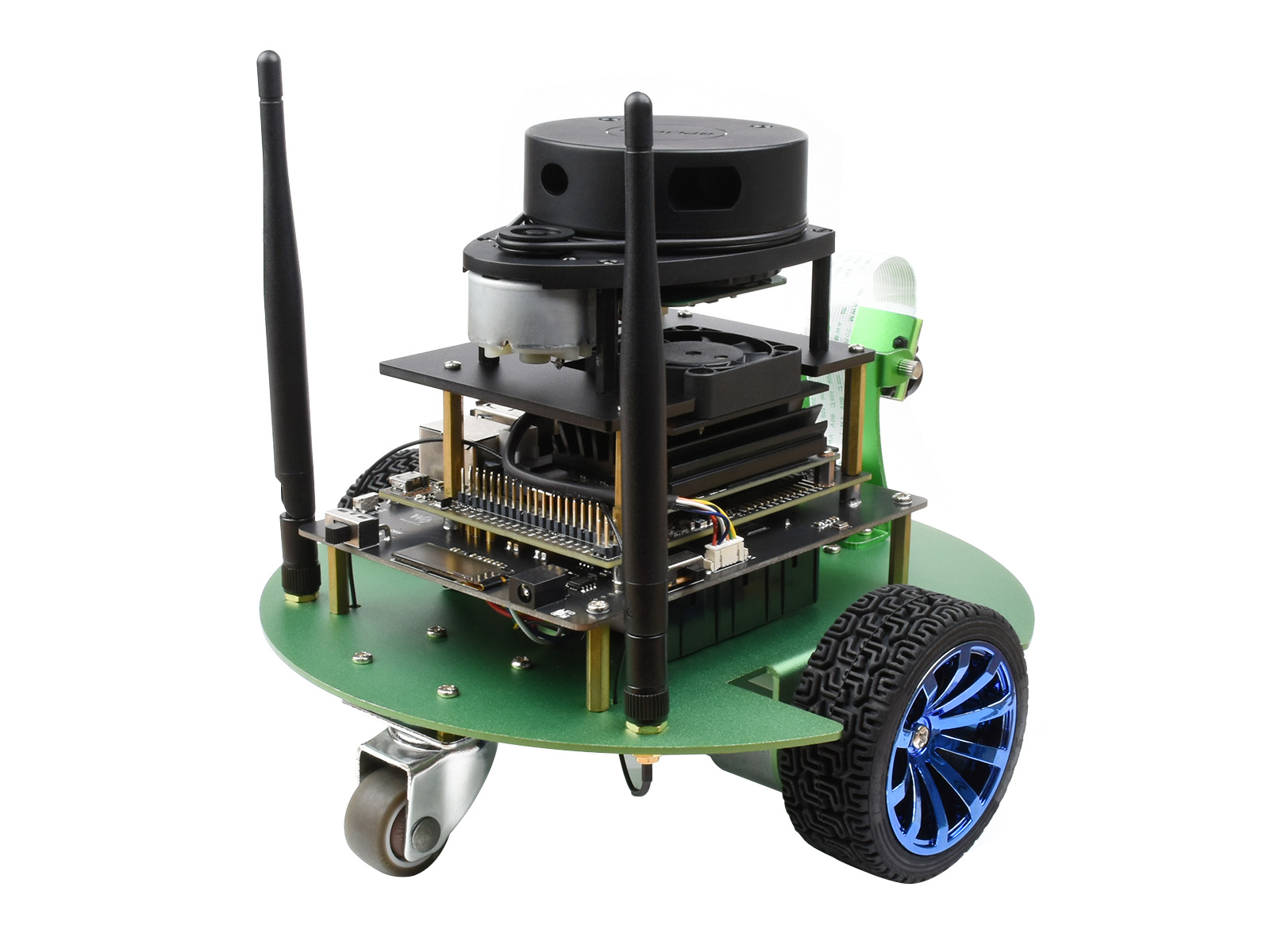JetBot Professional Version ROS AI Kit Zubehör, Dual-Controller KI-Roboter, Lidar-Kartierung, Bildverarbeitung