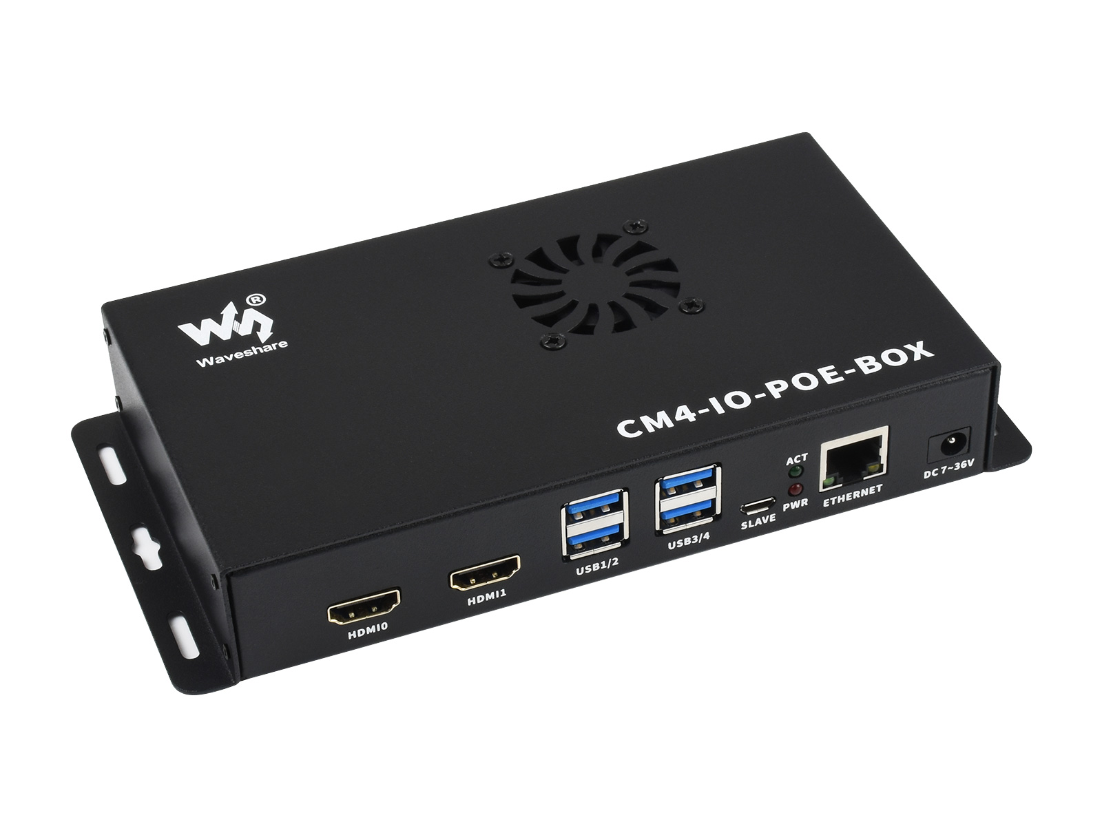 PoE-Minicomputer basierend auf dem Raspberry Pi Compute Module 4 (NICHT enthalten), Metallgehäuse, mit Lüfter