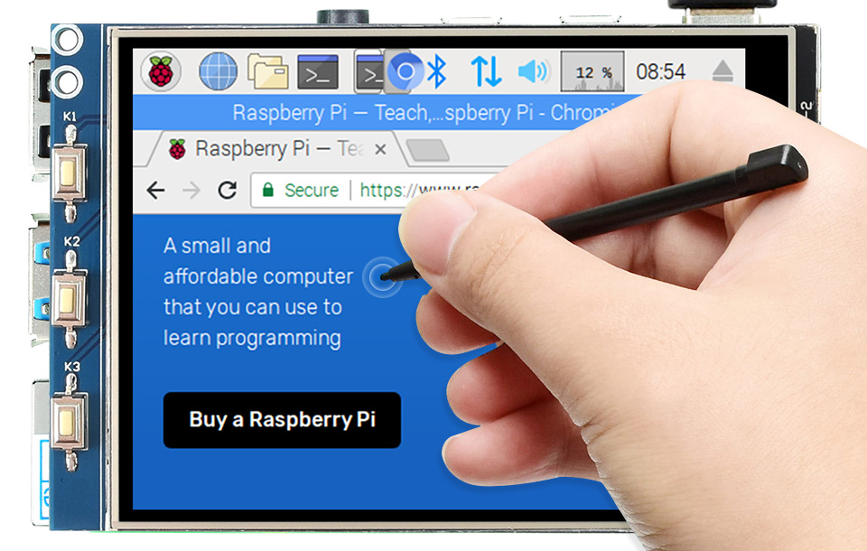 3,2-Zoll-Widerstandstouchdisplay (B) für Raspberry Pi, 320×240, SPI